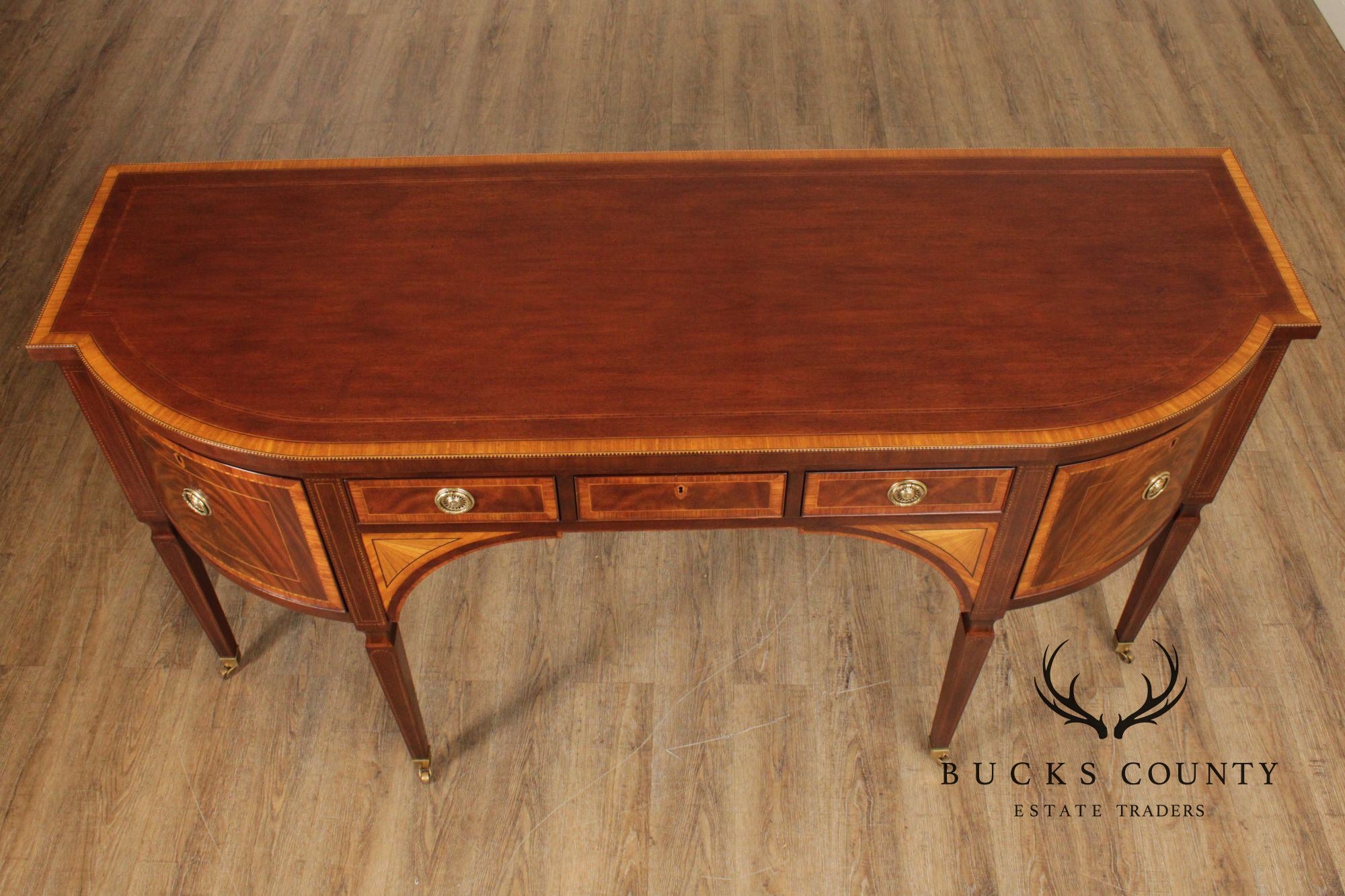 Baker Stately Homes Collection Bowfront Mahogany Sideboard