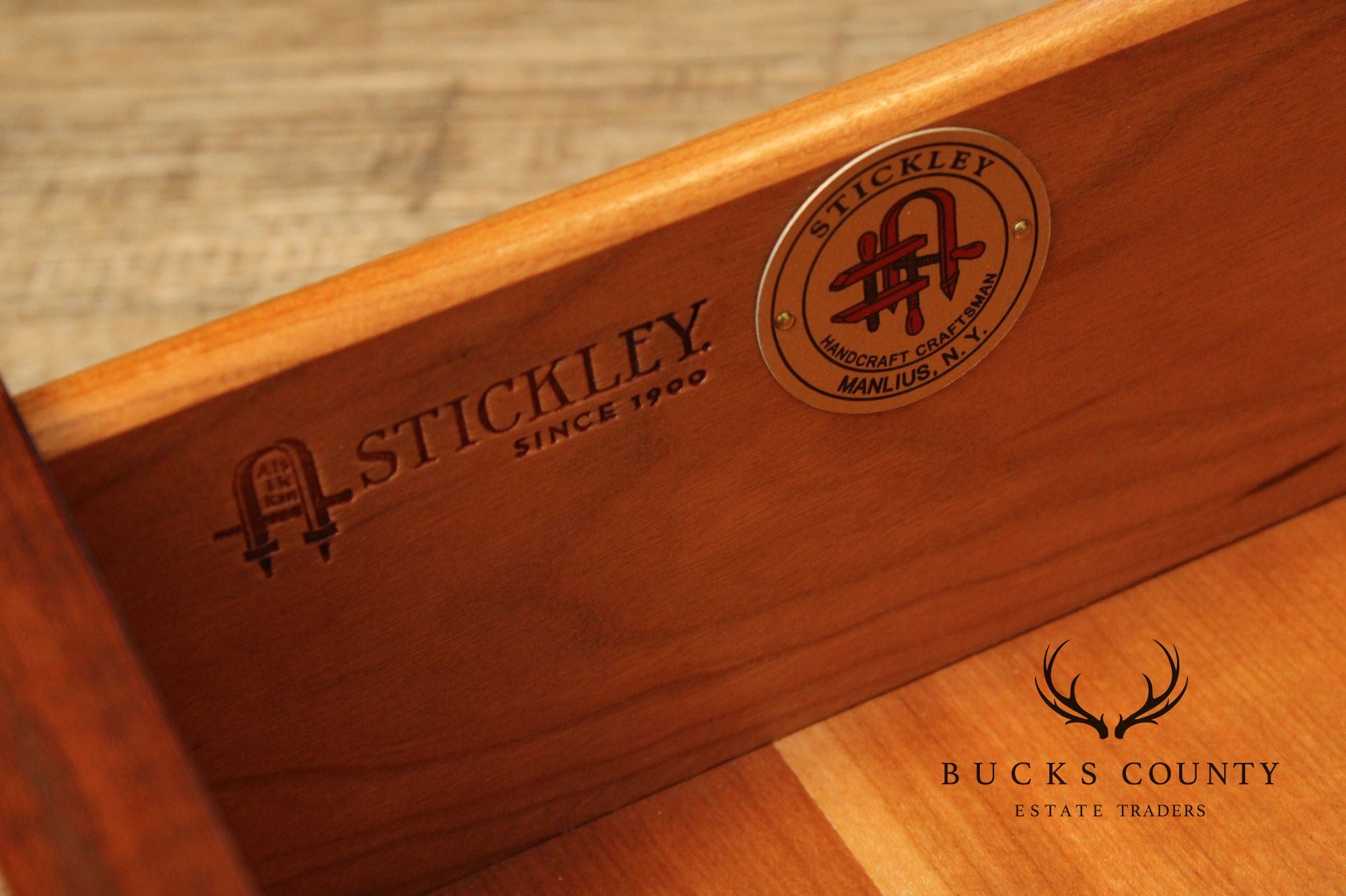 Stickley Mission Collection Harvey Ellis Inlaid Cherry Drop Front Desk