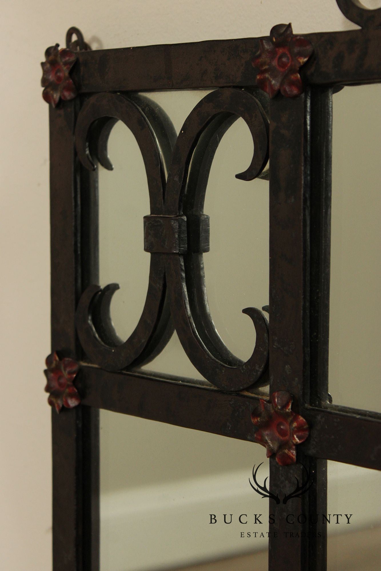 Spanish Colonial Style Wrought Iron Wall Mirror