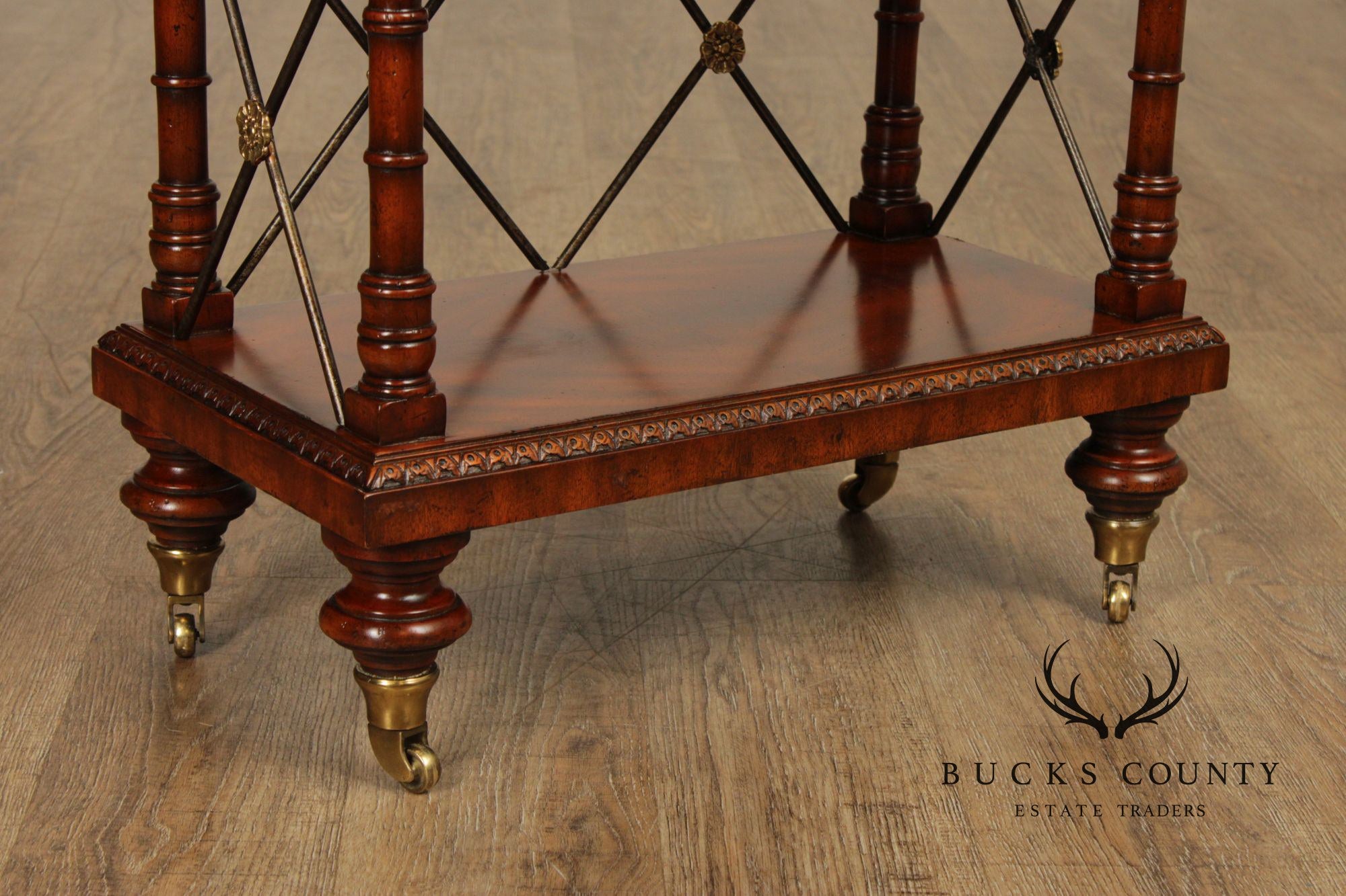 Maitland Smith George IV Style Pair of Mahogany Bookcases