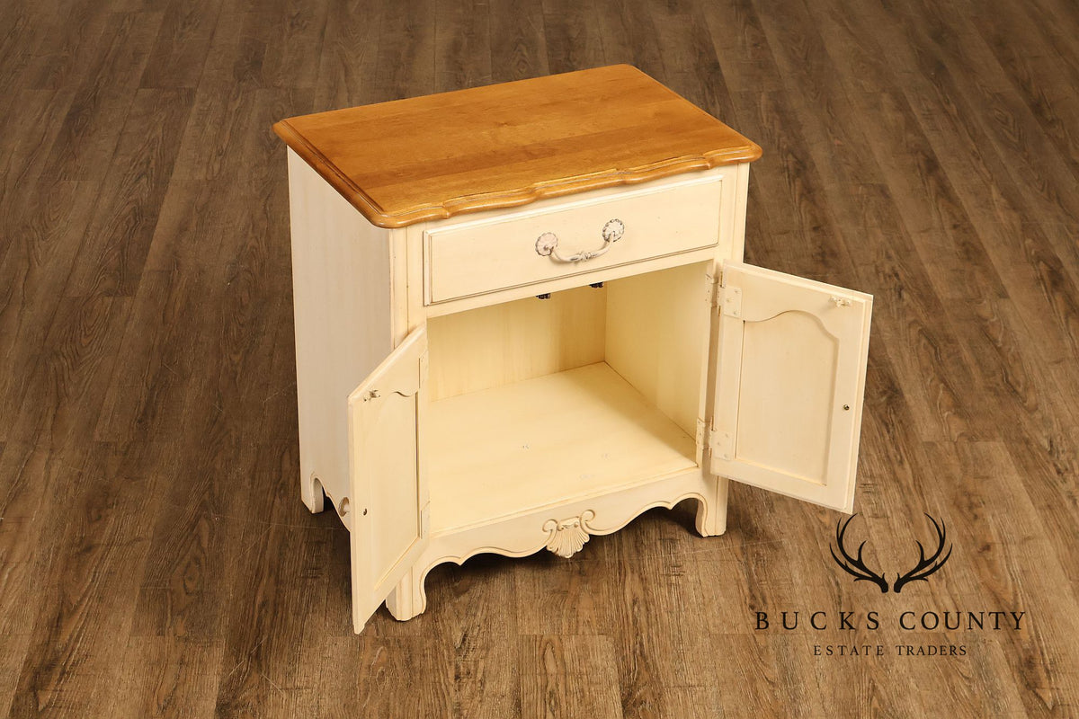 Ethan Allen 'Country French' Cream Painted Nightstand