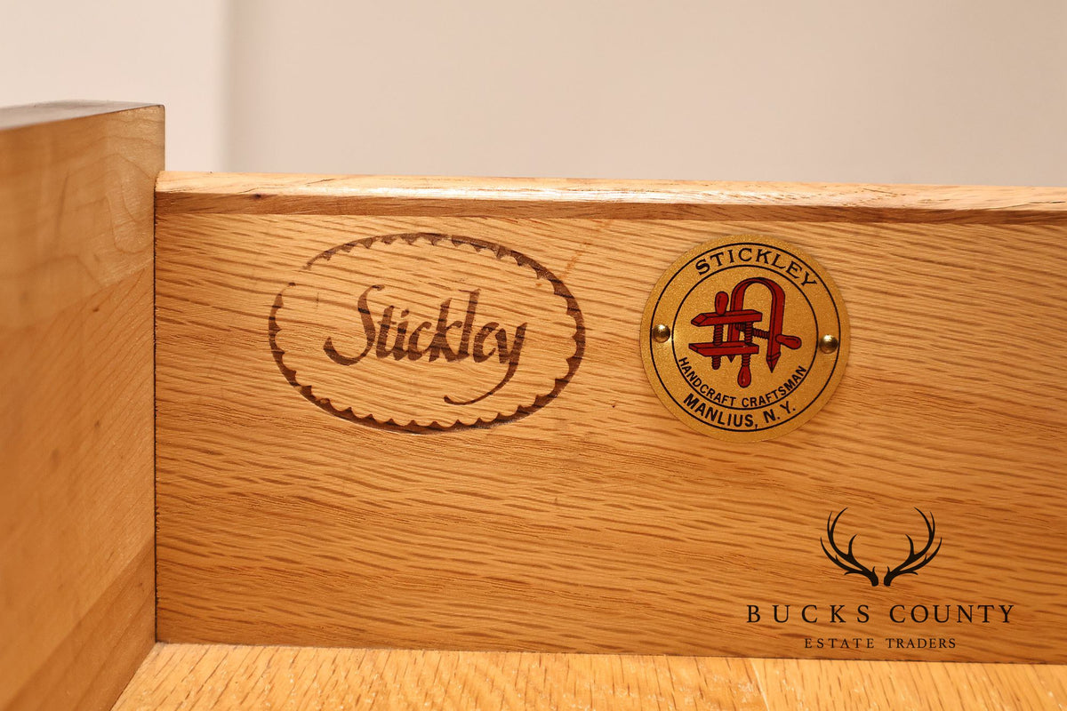 Stickley Mission Collection Harvey Ellis Cherry Inlaid Tall Chest Of Drawers