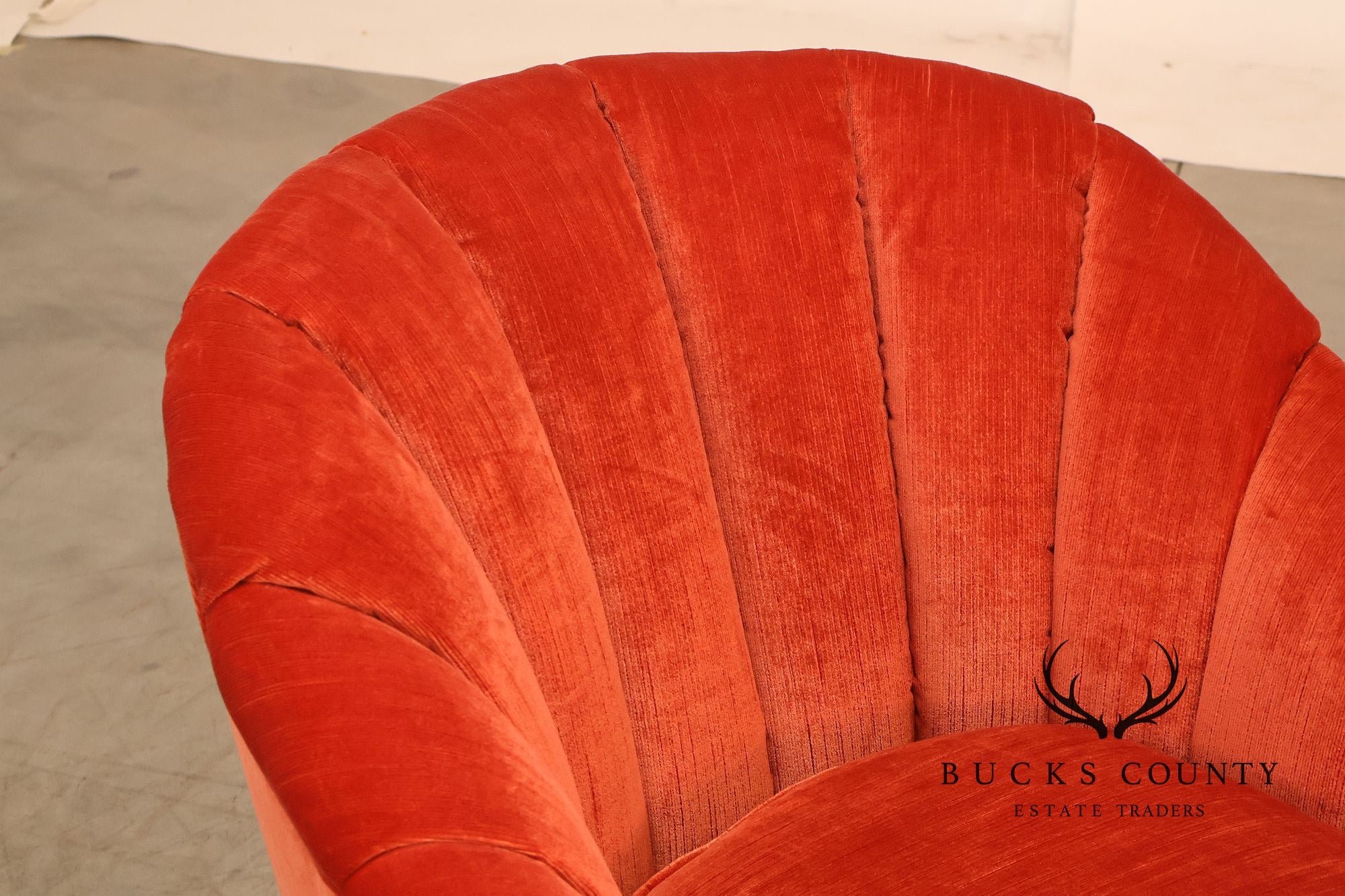 Vintage Channel Back Upholstered Chaise Lounge