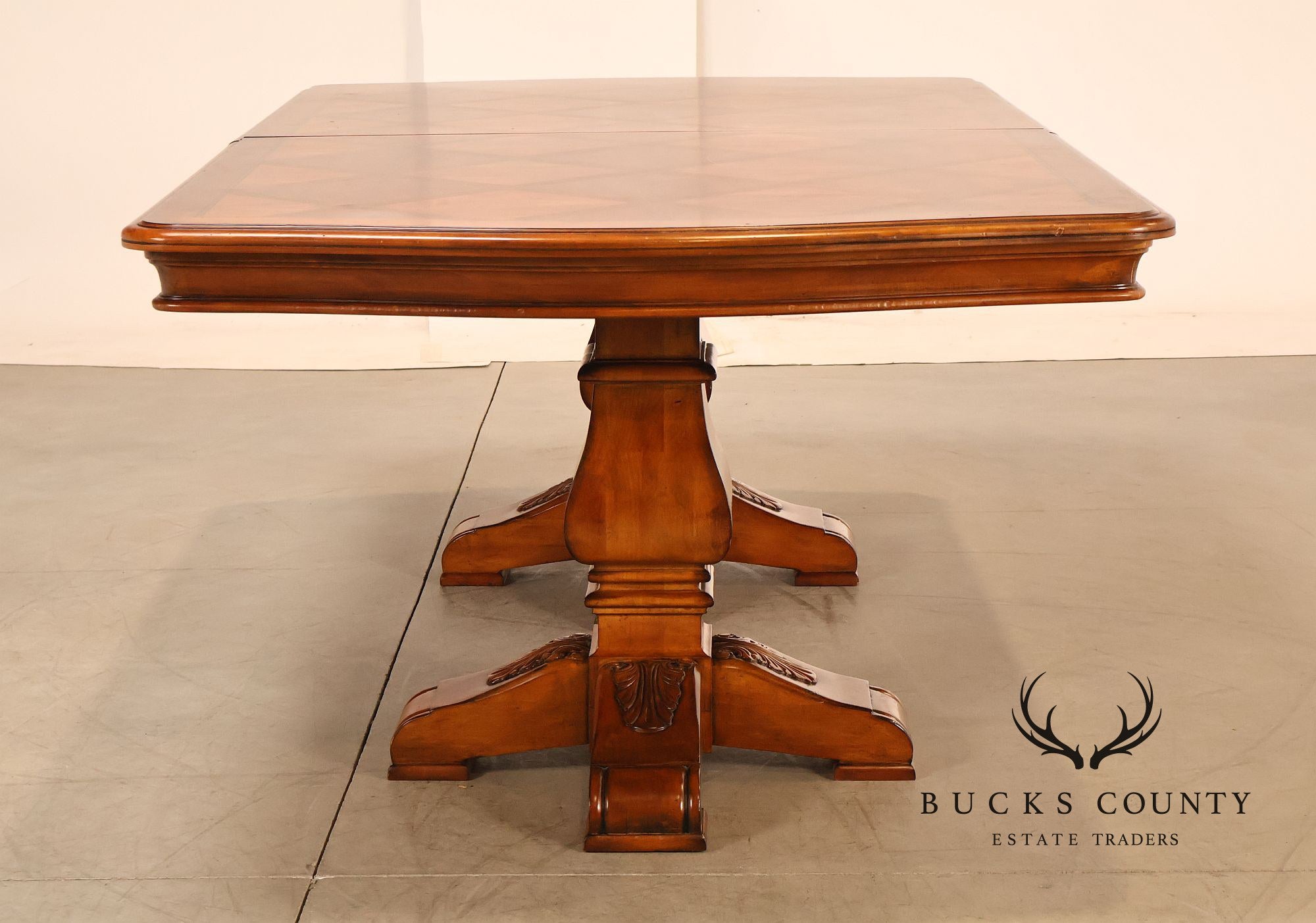 Ethan Allen Tuscany Verona Double Pedestal Extendable Dining Table