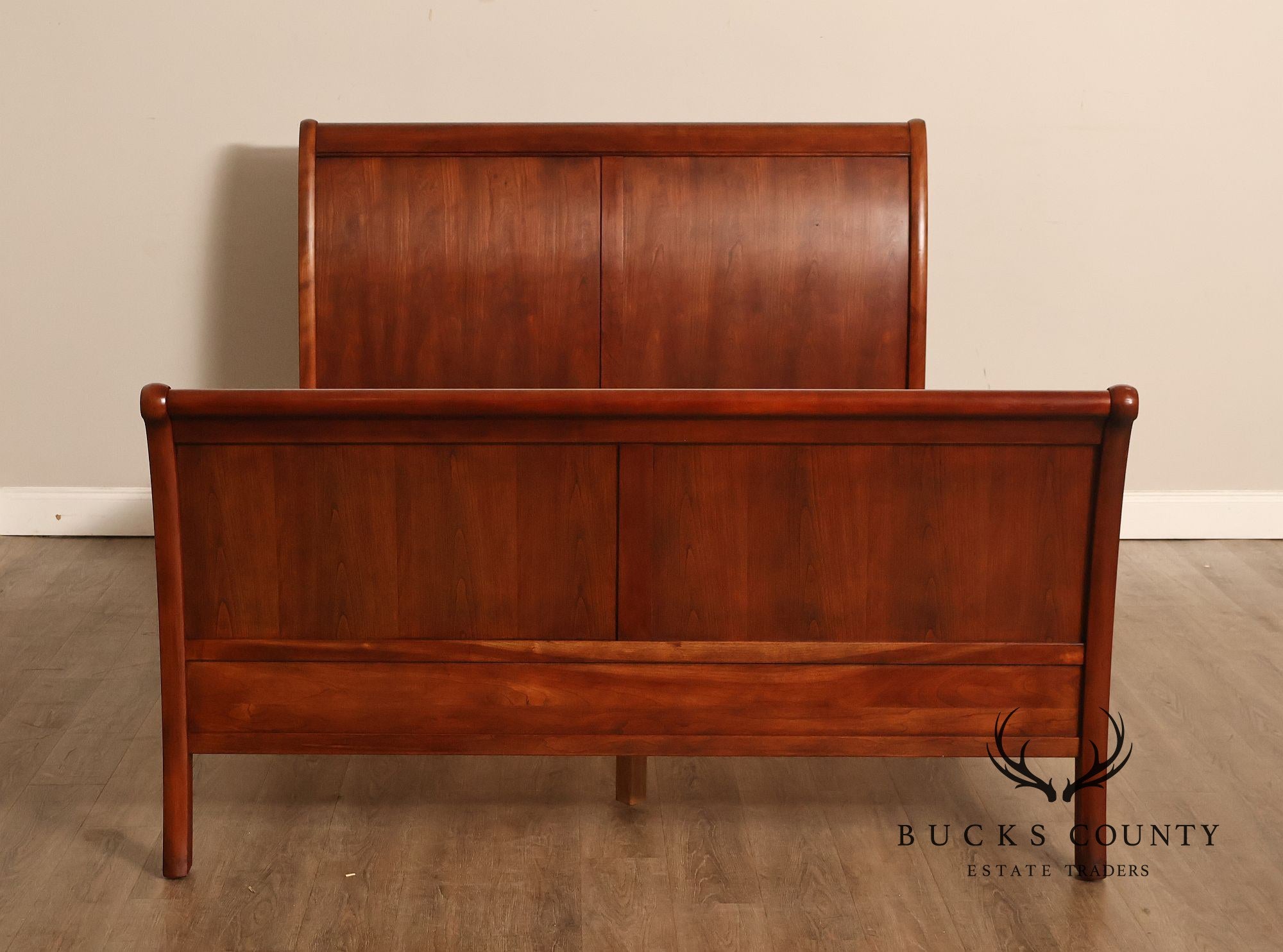 Stickley Cherry Sleigh Queen Bed