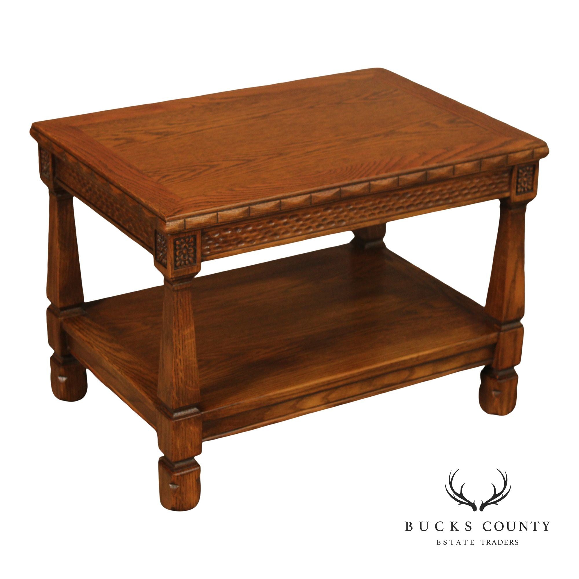 Romweber Viking Oak Two-Tier End Table