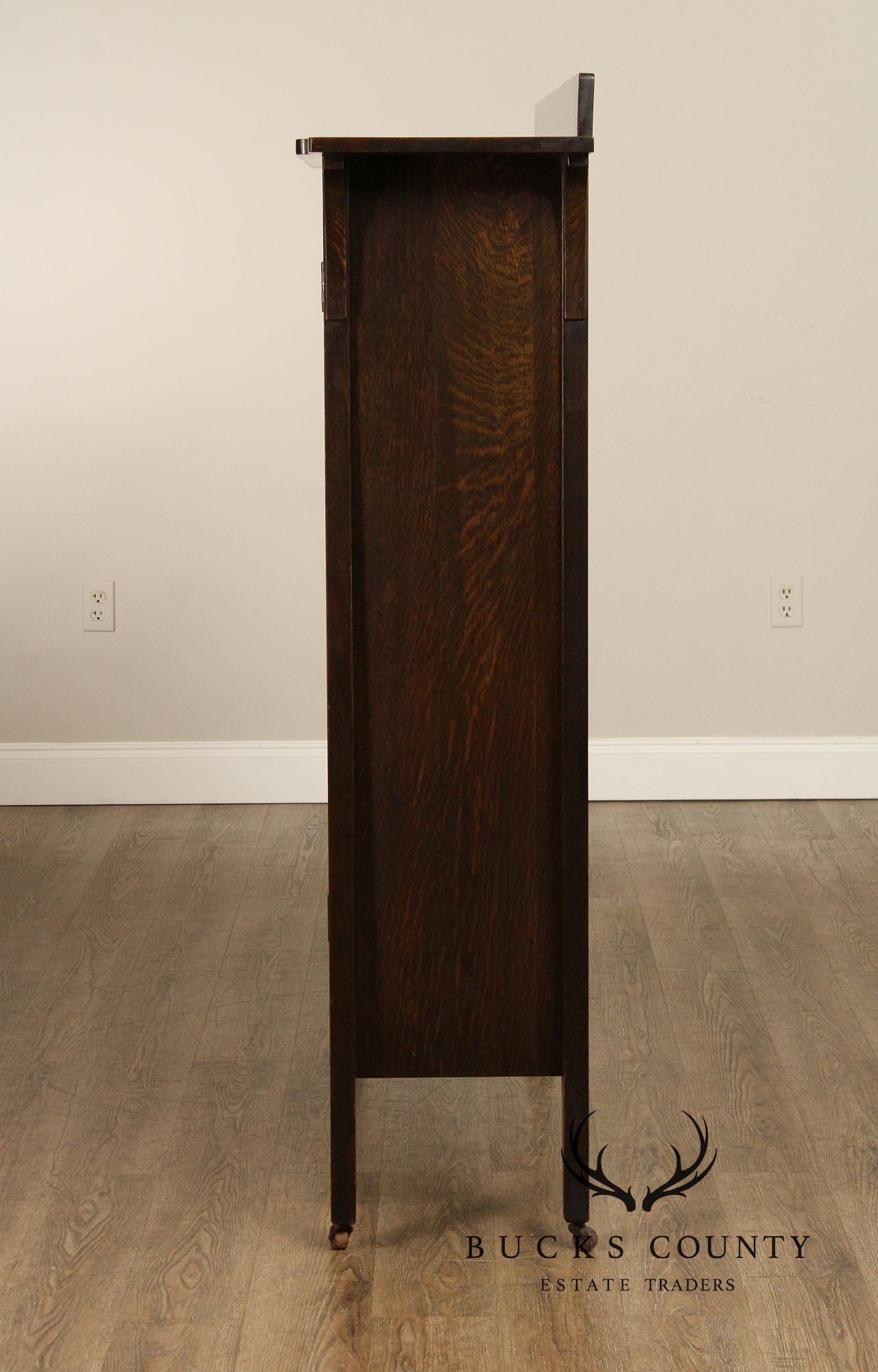 Limbert Antique Mission Oak Arts & Crafts Glass Door Bookcase