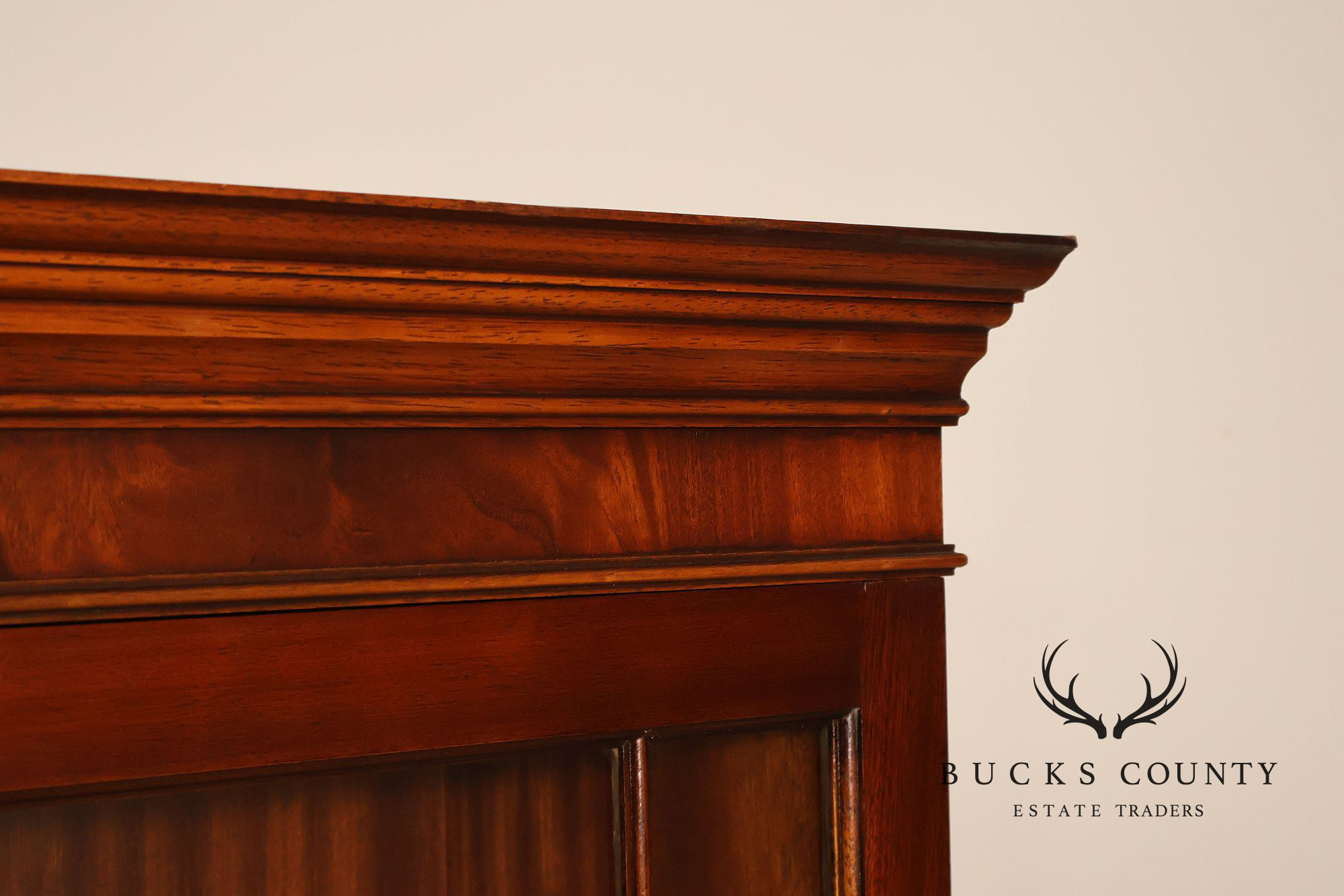 Georgian Style English Mahogany Four Door Bookcase Breakfront
