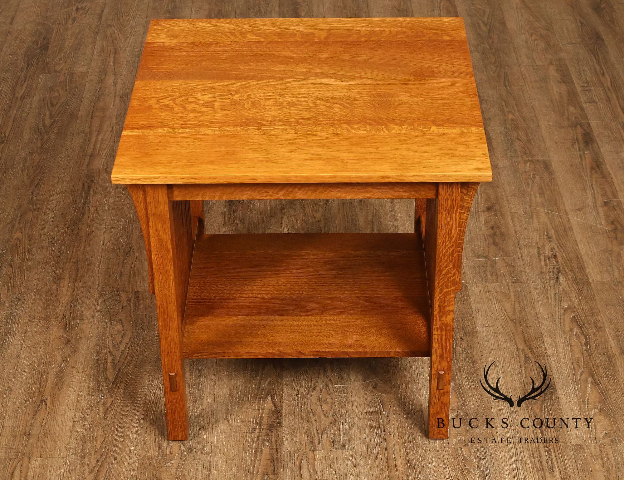 Stickley Mission Collection Oak Spindle Lamp Table