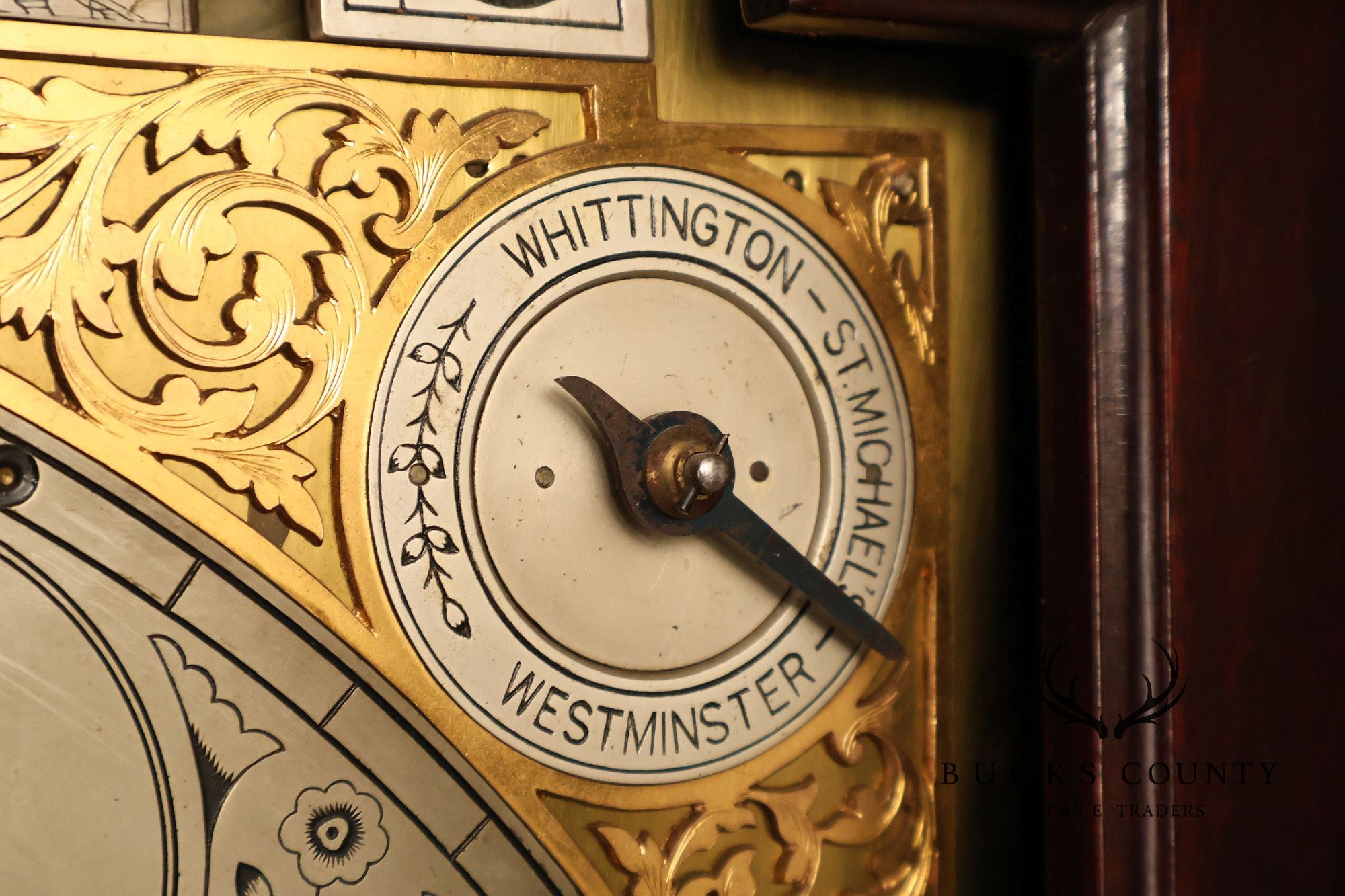 Baily Banks and Biddle Antique Mahogany 9 Tube Grandfather Clock