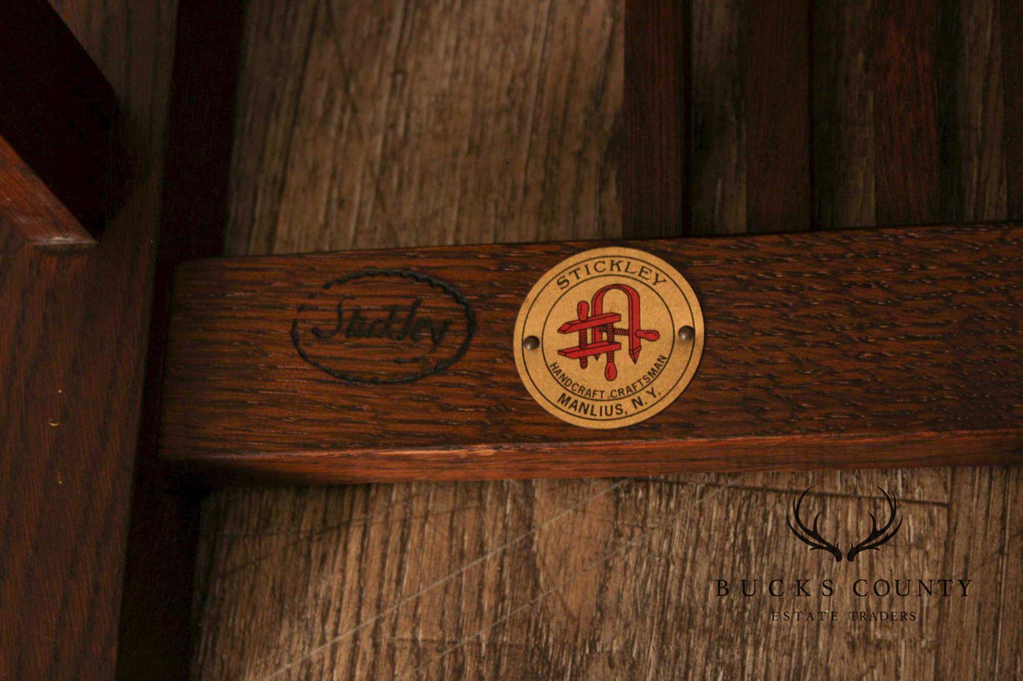 Stickley Mission Collection Oak and Leather Footstool