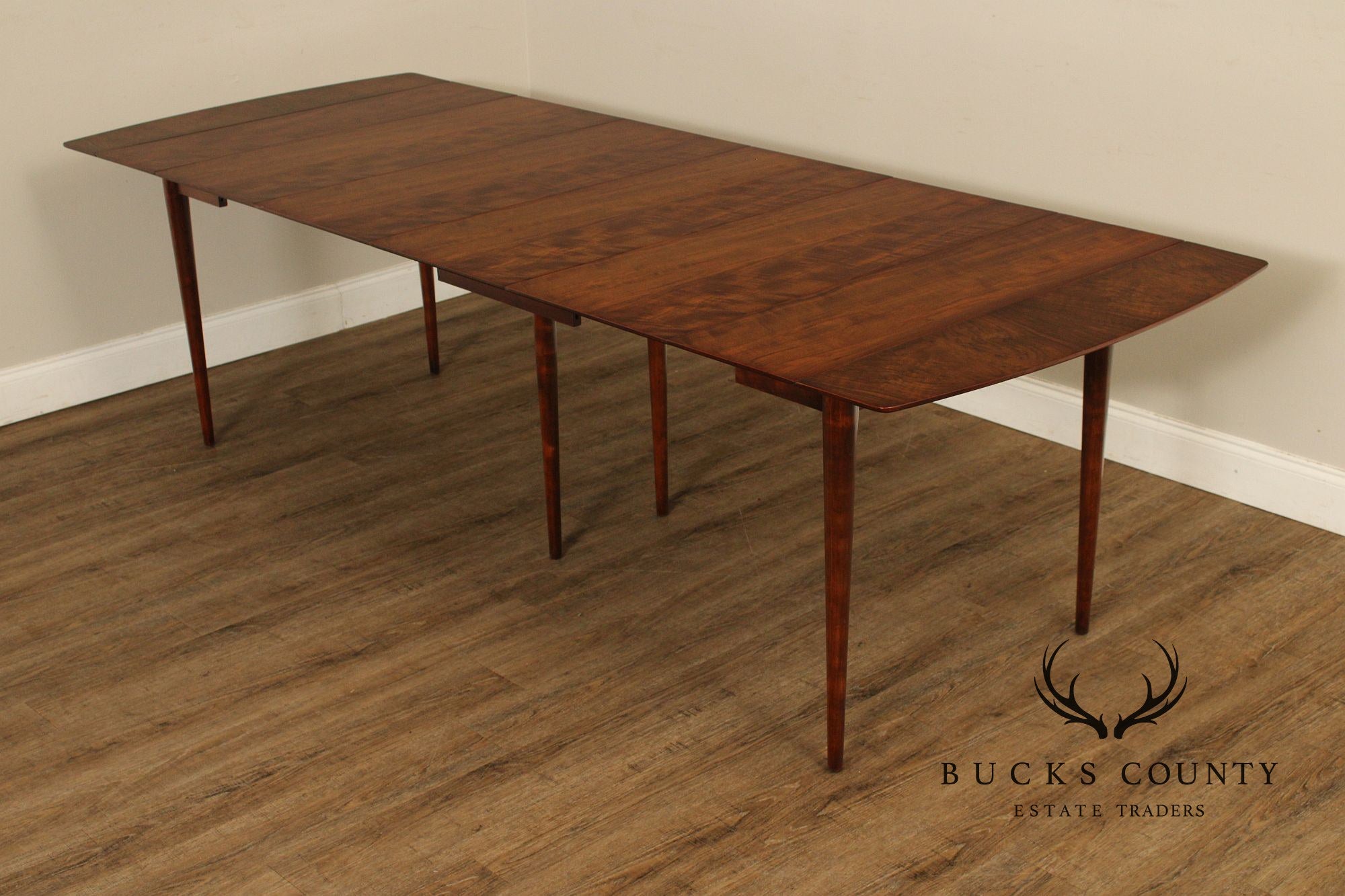Widdicomb Mid Century Modern Walnut Drop Leaf Extendable Dining Table