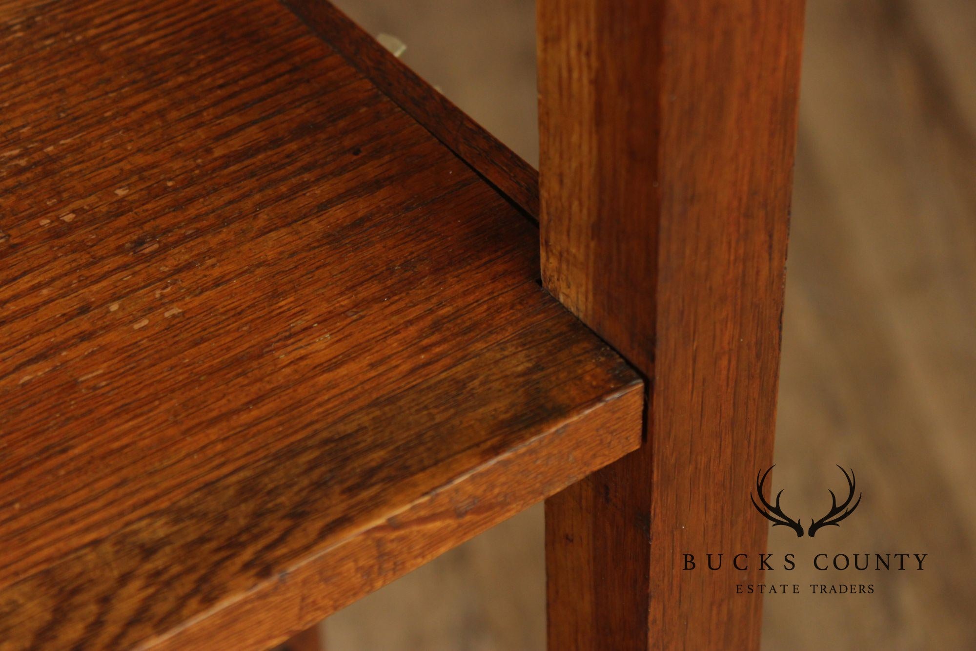 National Biscuit Company Arts & Crafts Oak Display Shelf