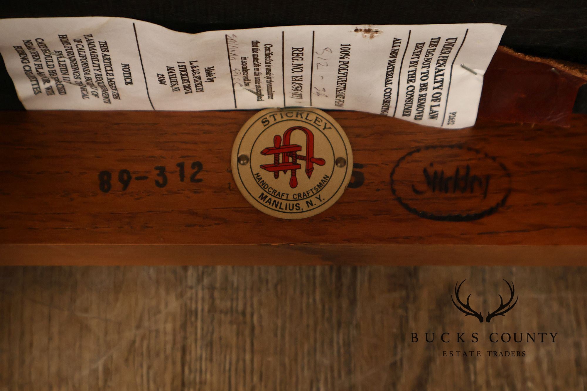 Stickley Mission Collection Set of Six Oak and Leather Dining Chairs