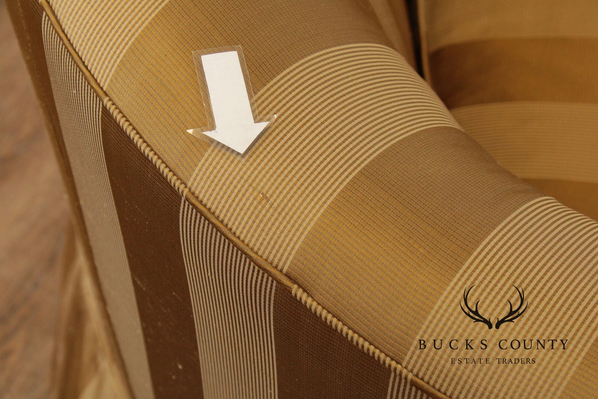 TRS Furniture Inc. Custom Upholstered Curved Back Sofa