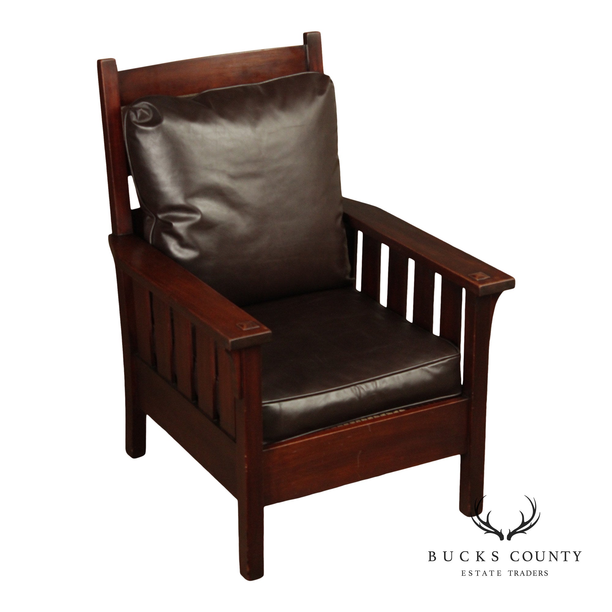 Gustav Stickley Antique Mission Mahogany Armchair
