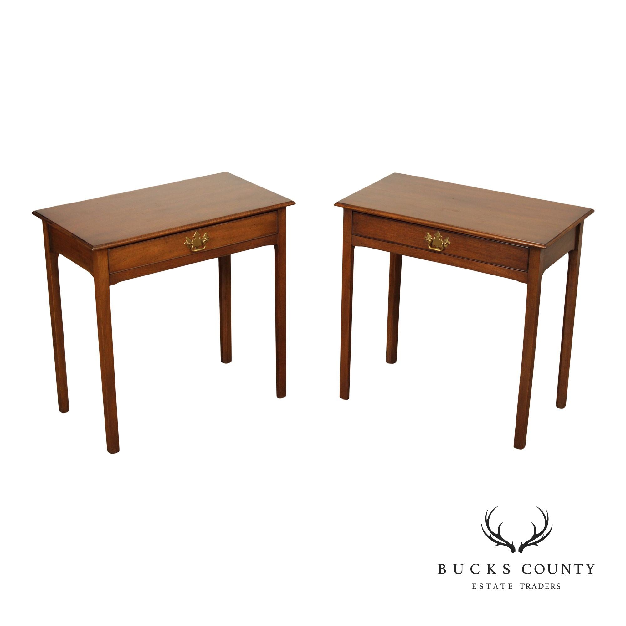 Kittinger Williamsburg Adaptation Pair of Mahogany Console Tables