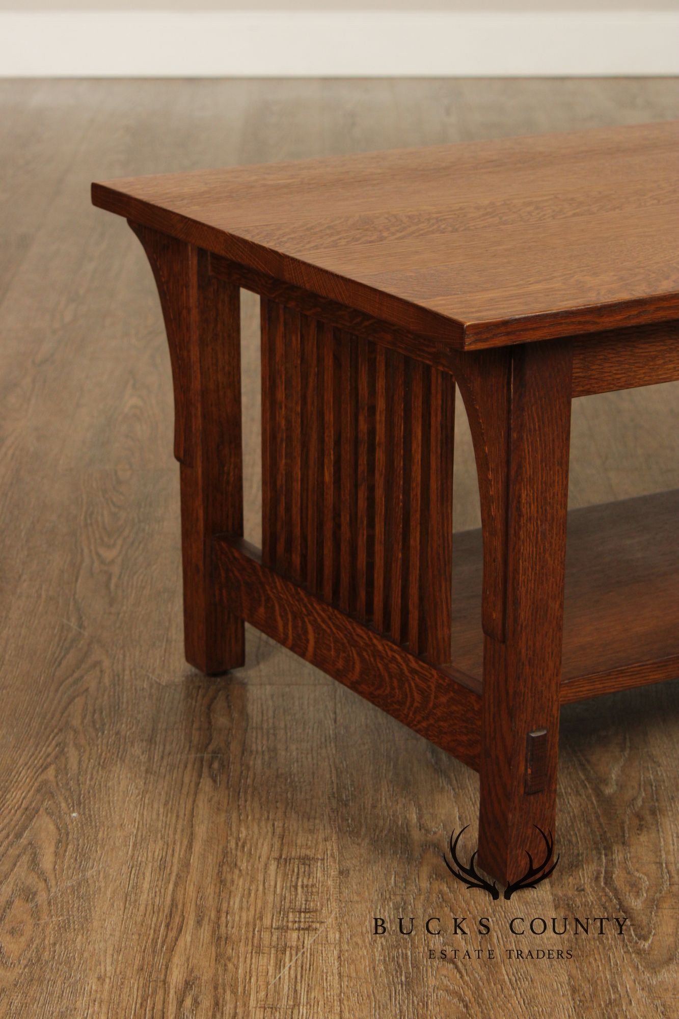 Stickley Mission Collection Oak Spindle Coffee Table
