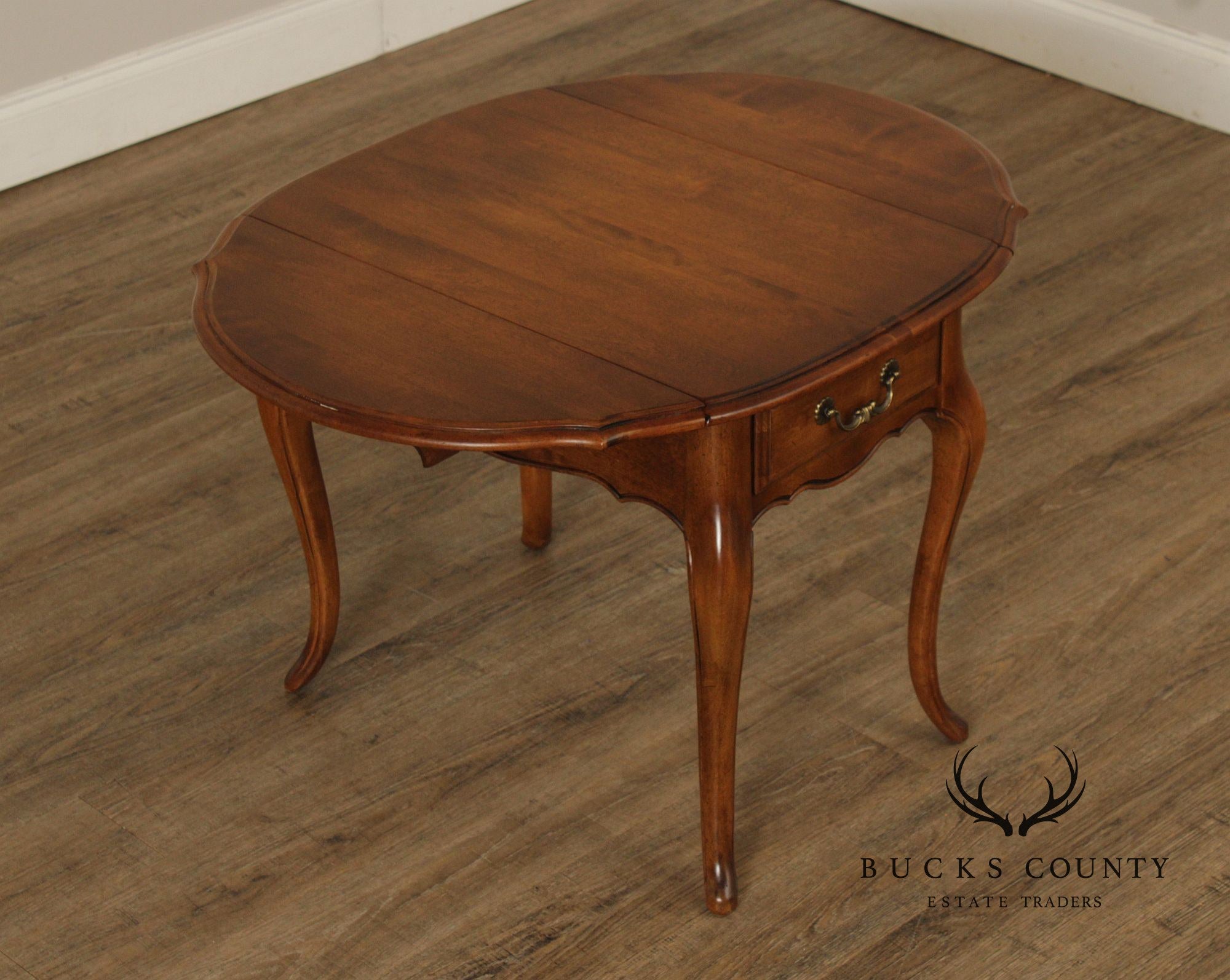 Ethan Allen 'Country French' One-Drawer Pembroke Table