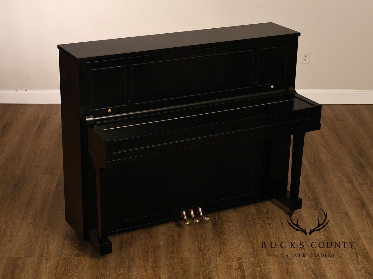Steinway & Sons Model 1098 Ebonized Upright Piano With Bench