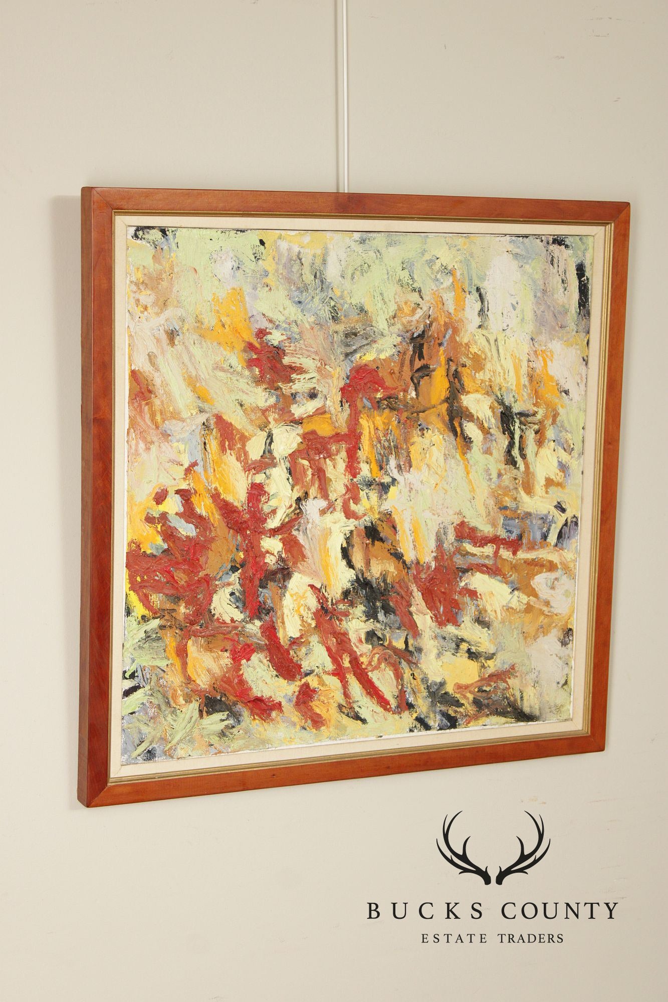 Mid Century Modern Abstract Oil Painting