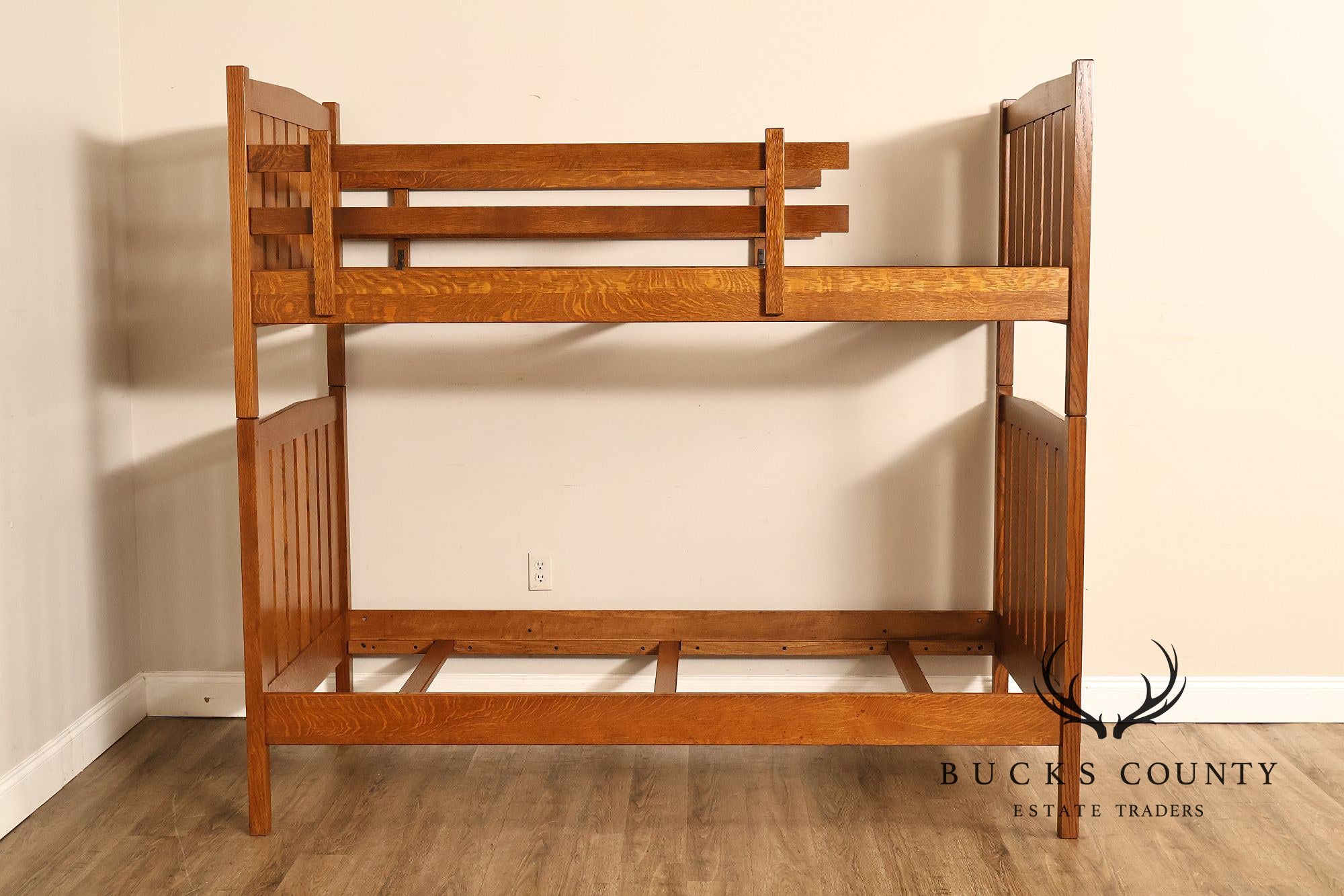 Stickley Mission Collection Oak Twin Over Twin Bunk Bed