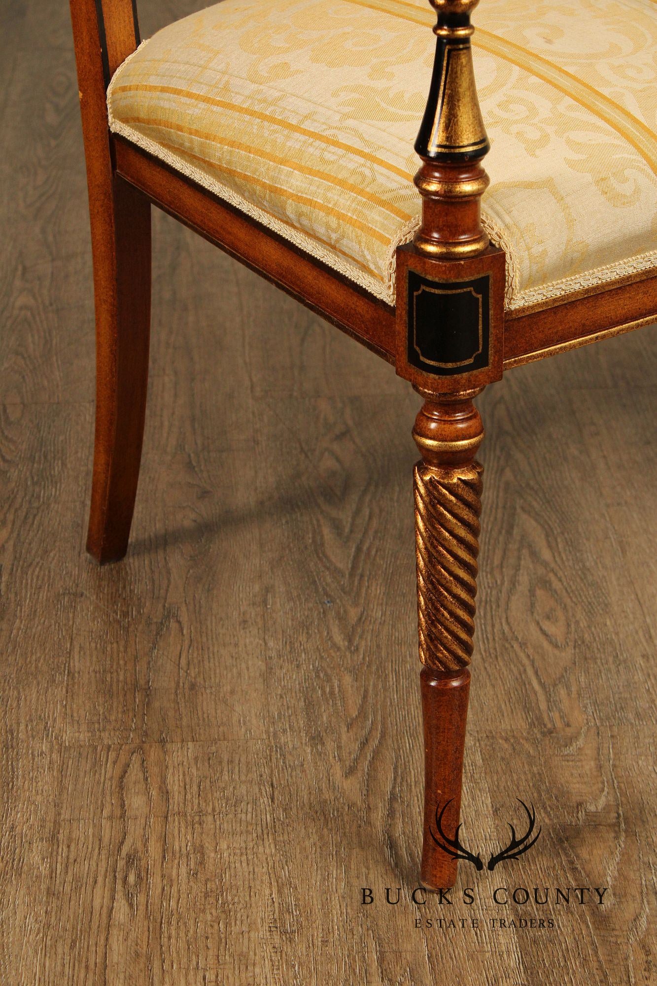 Galimberti Lino Italian Regency Style Paint Decorated Settee