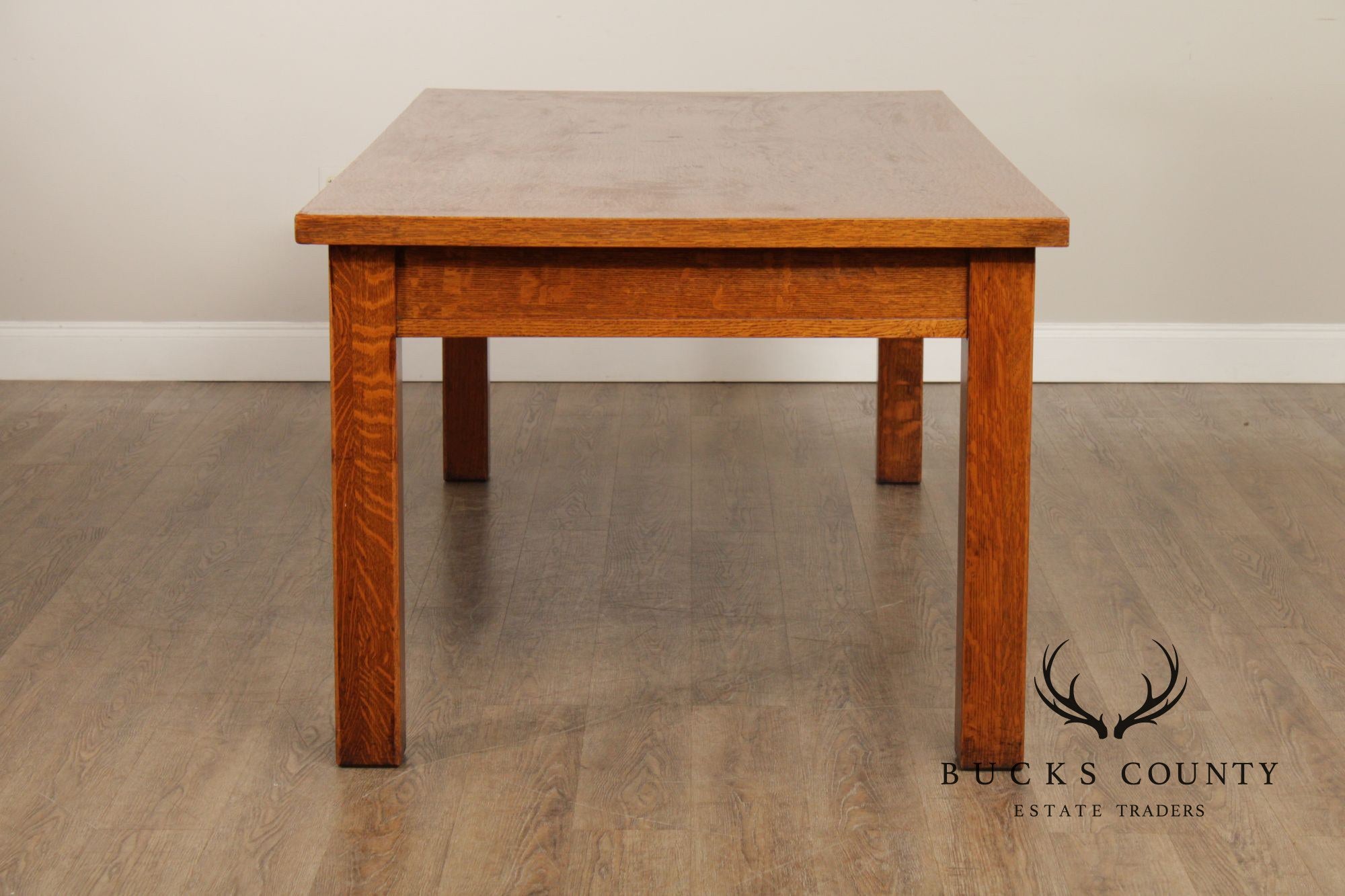 Stow & Davis Antique Mission Oak Dining Library Table