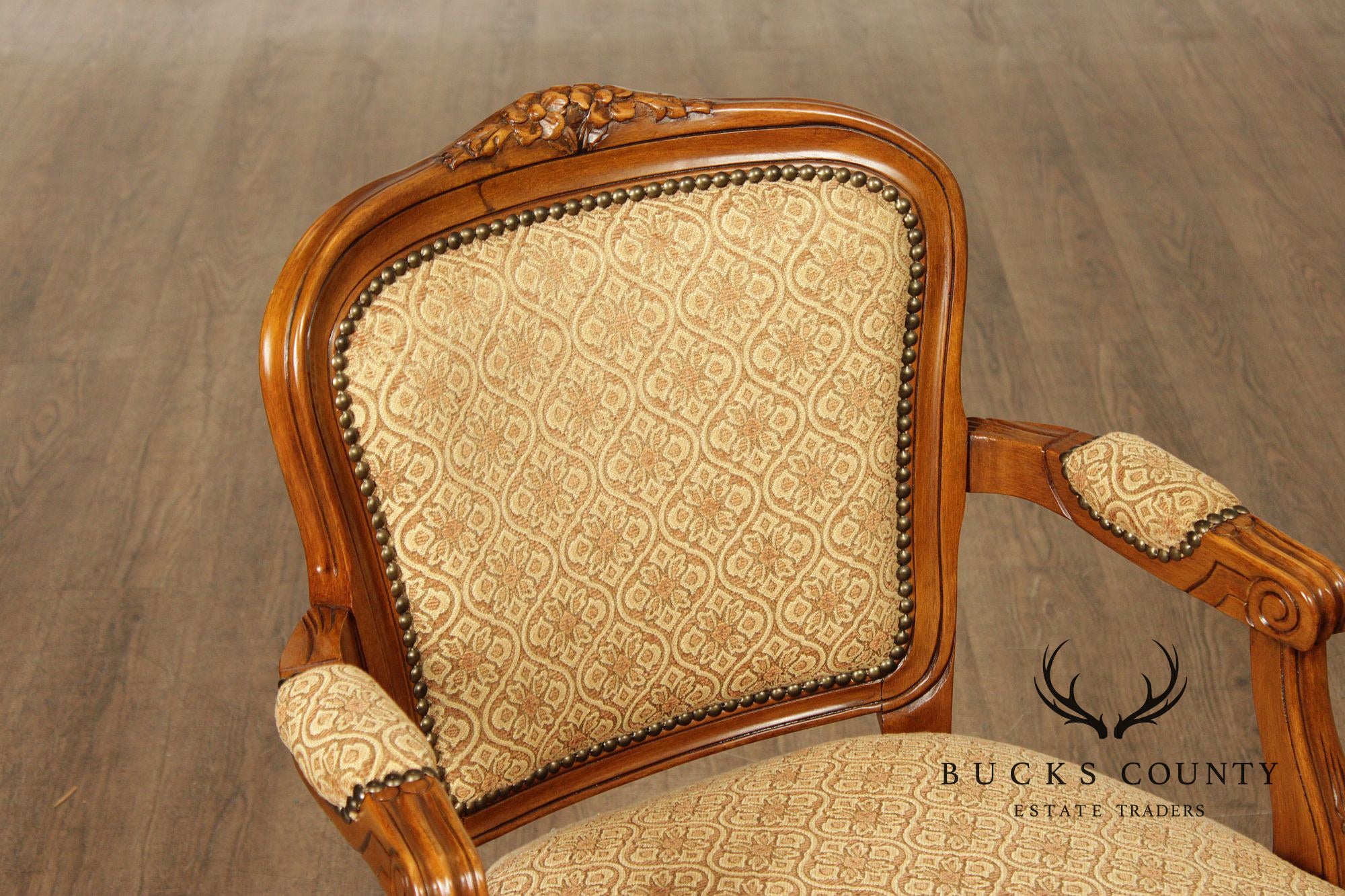 French Louis XV Style Pair of Fauteuil Armchairs