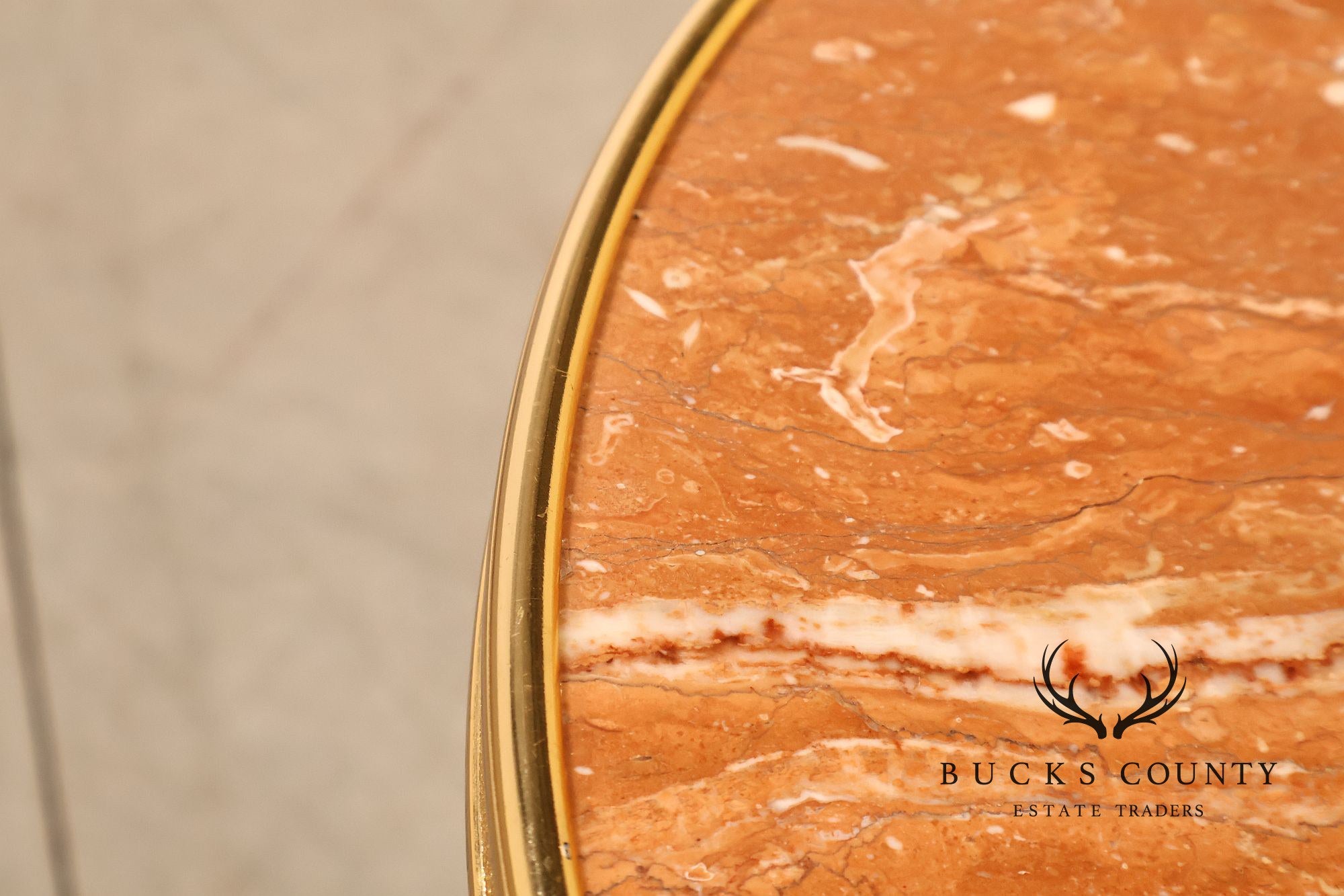 Neoclassical Style Pair of Marble Top Gueridon Side Tables