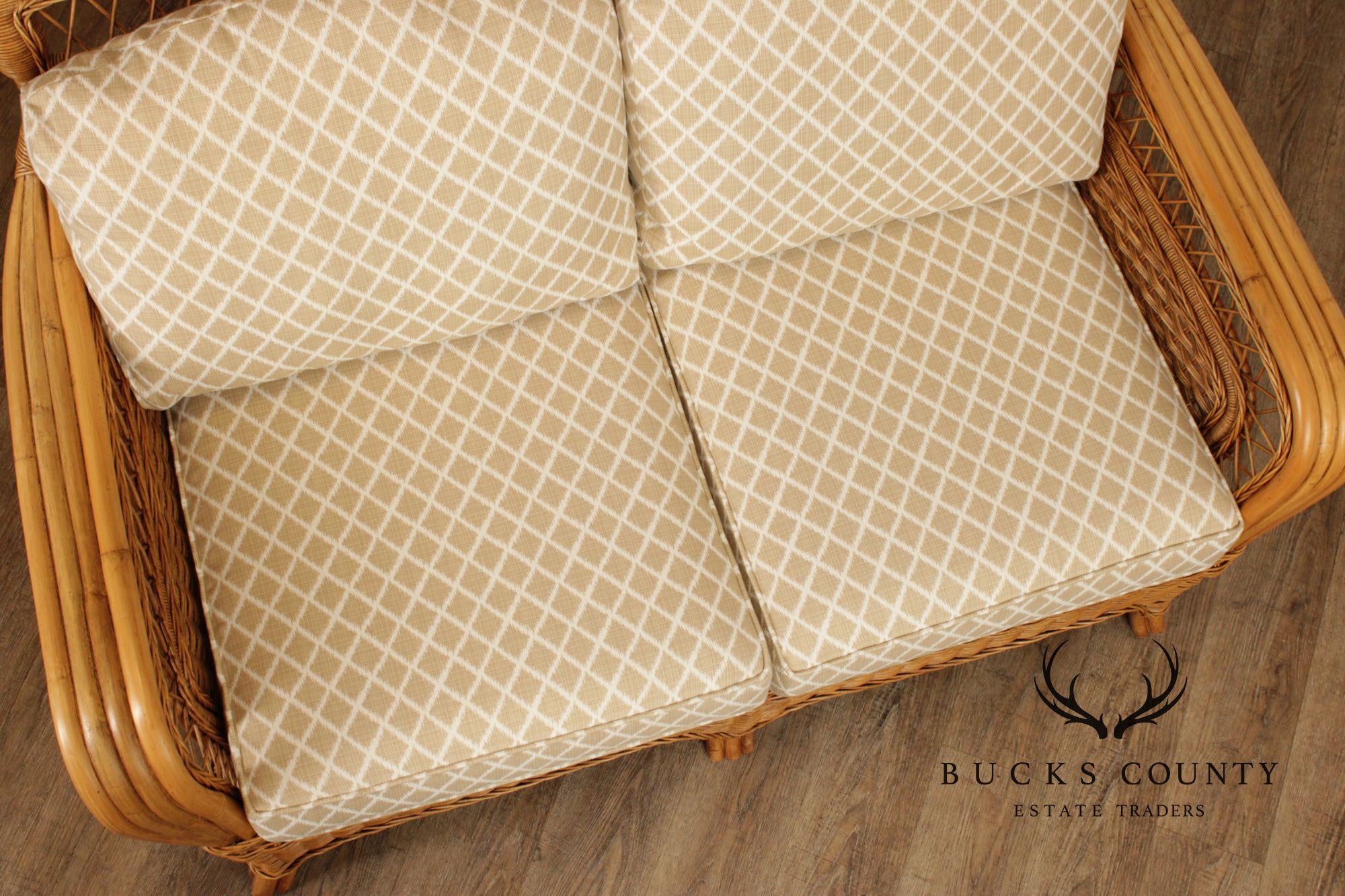 Braxton Culler Rattan and Wicker Loveseat