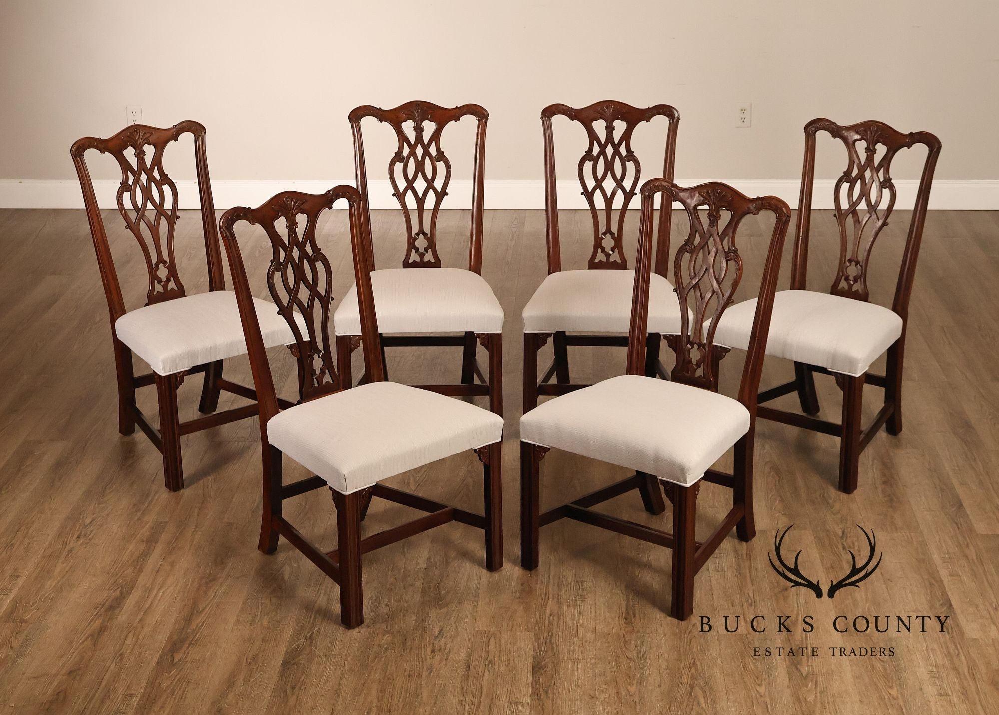 Chippendale Style Set of Six Mahogany Dining Chairs