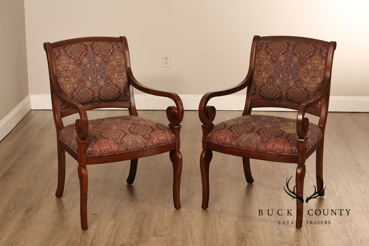 Hickory Chair Pair of Charles X Style Armchairs