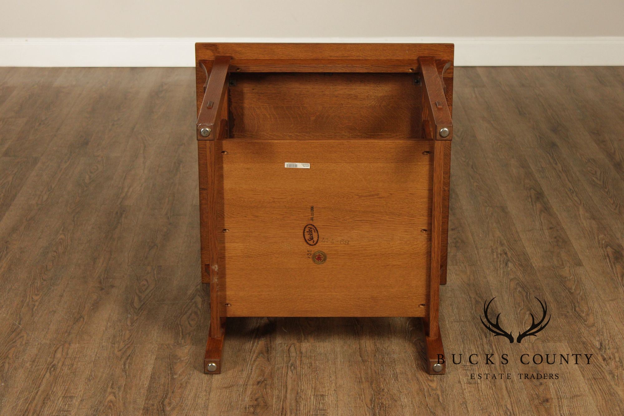 Stickley Mission Collection Oak Spindle Lamp Table