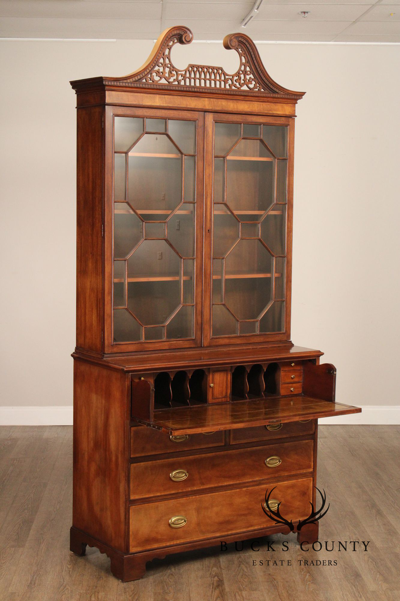 Baker Collector's Edition Vintage Mahogany Secretary Bookcase
