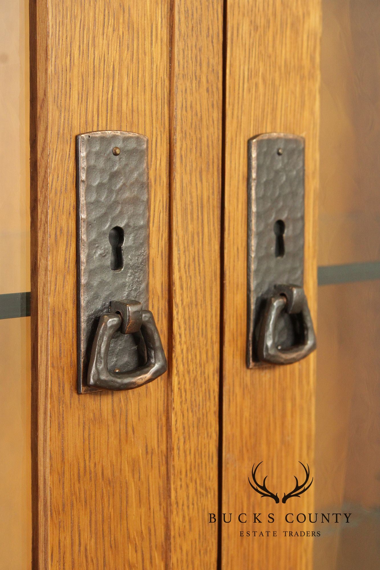Stickley Mission Collection Oak Three Door China Cabinet