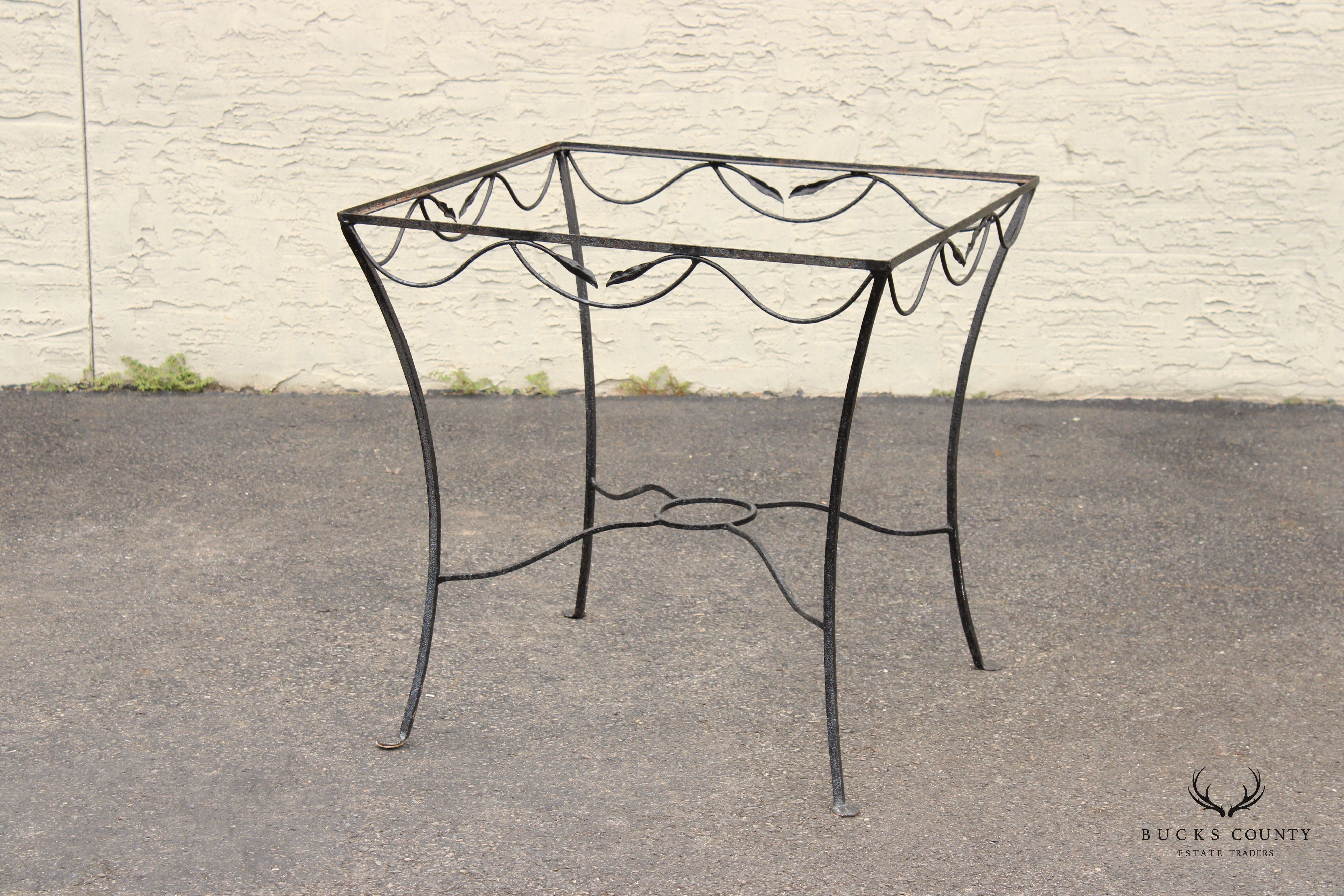 Vintage Wrought Iron Outdoor Dining Table Base