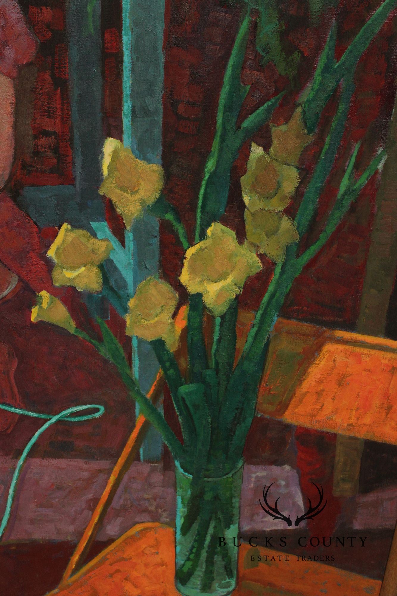 Robert Finch Oil Painting, Girl Under Fern