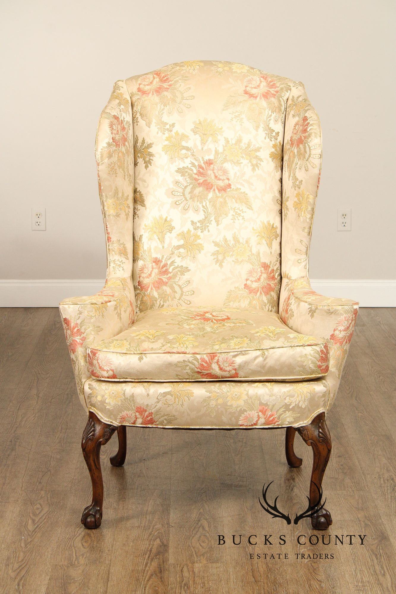 Georgian Style Mahogany Wingback Armchair
