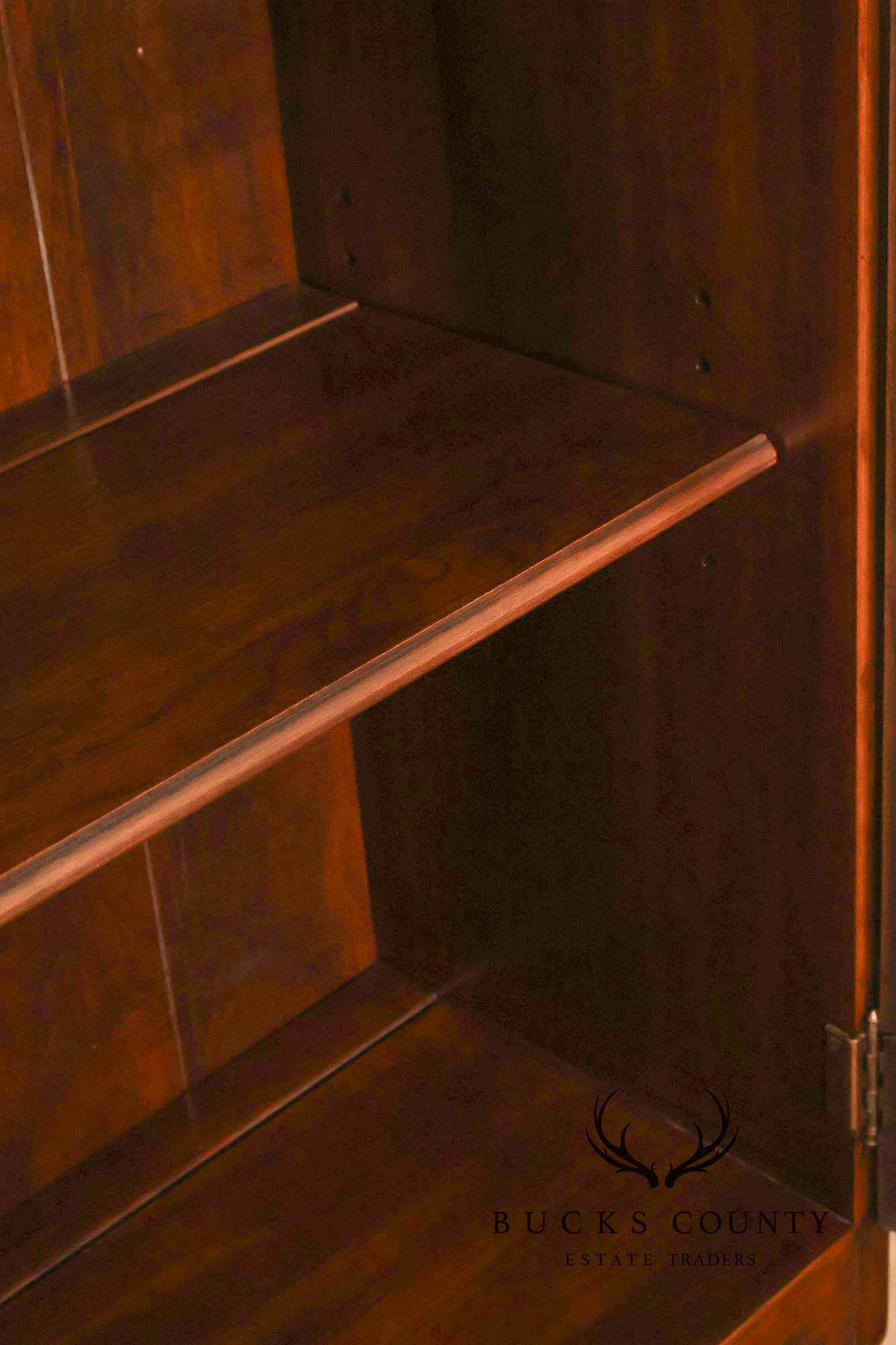 Ethan Allen Georgian Court Style Cherry Step Back Hutch China Cabinet