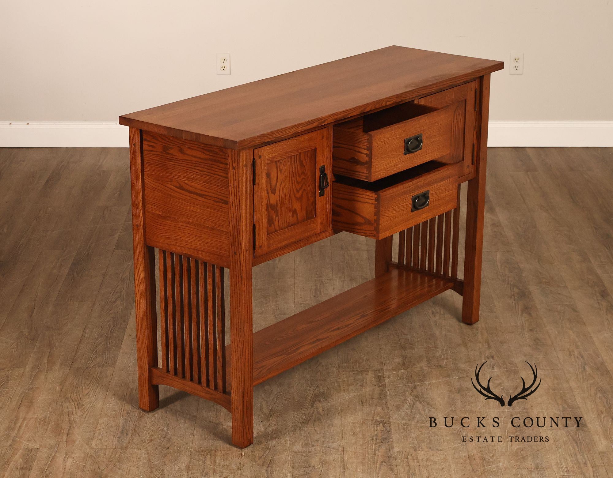 American Arts And Crafts Mission Oak Server Sideboard