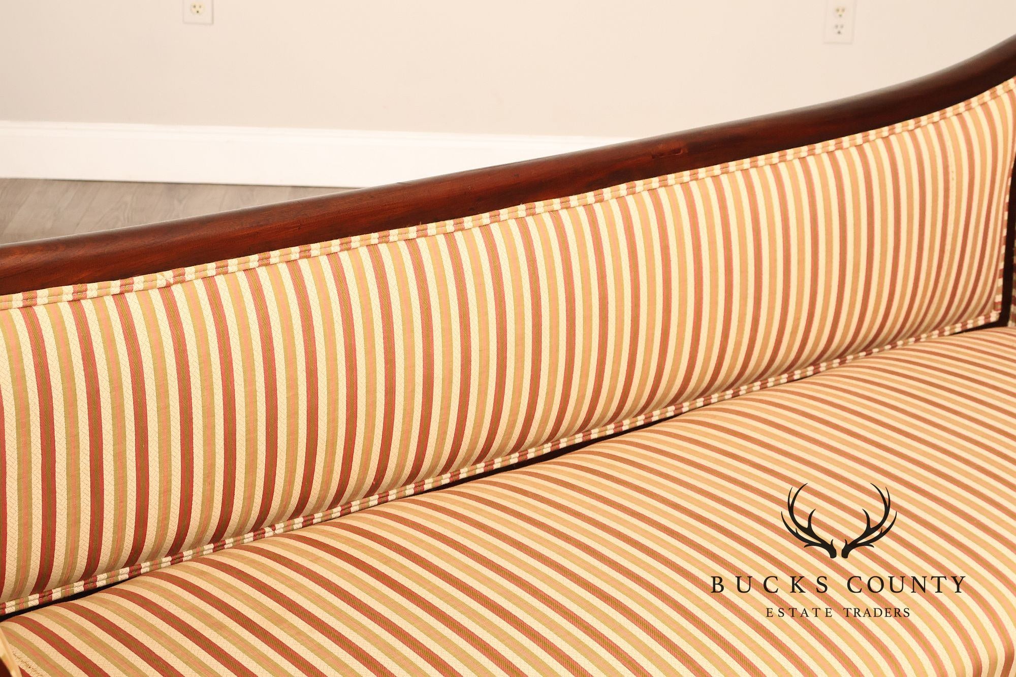 Antique American Empire Period 19th Century Carved Mahogany Sofa