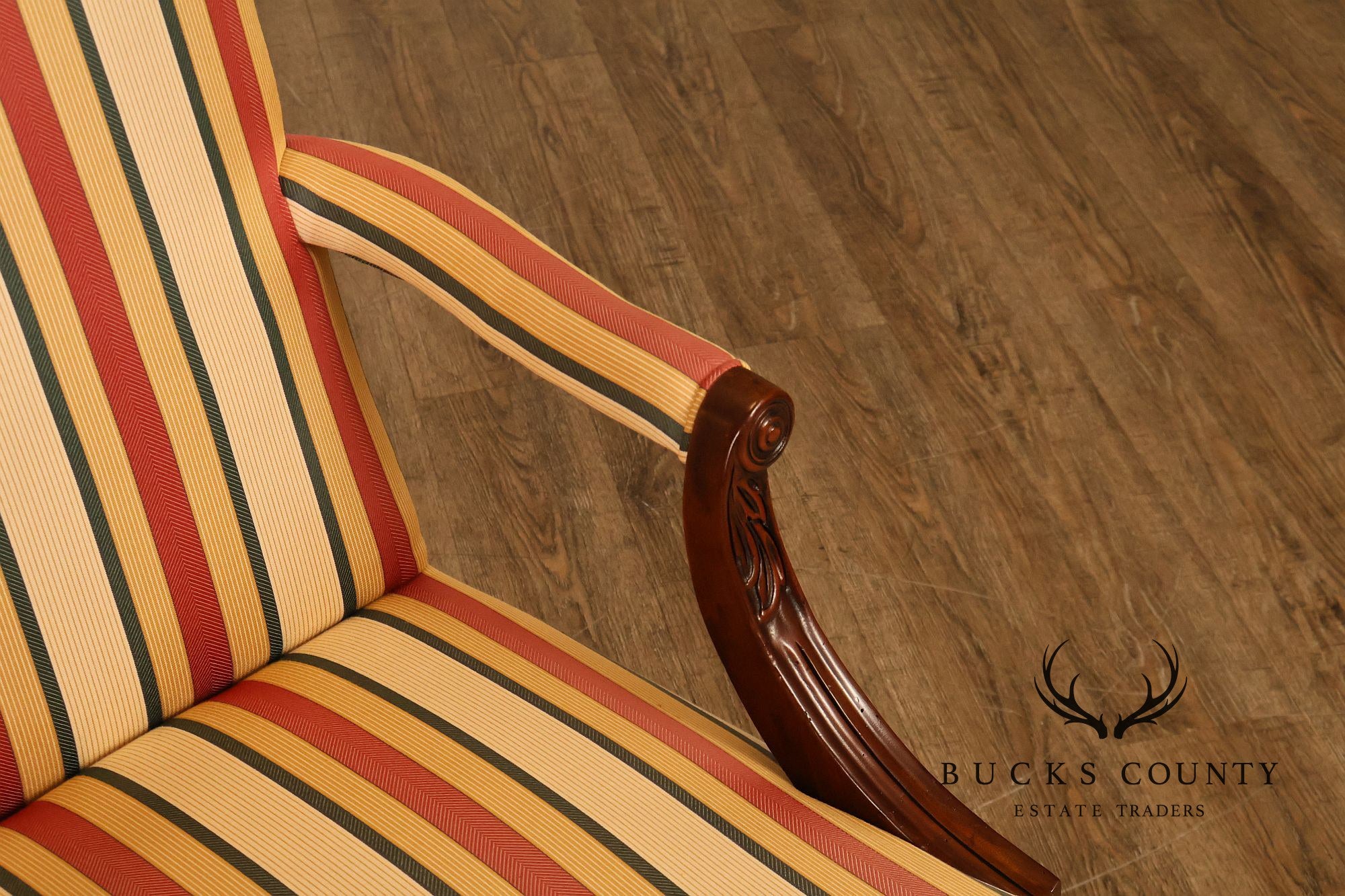 Southwood Chippendale Style Pair of Carved Mahogany Armchairs