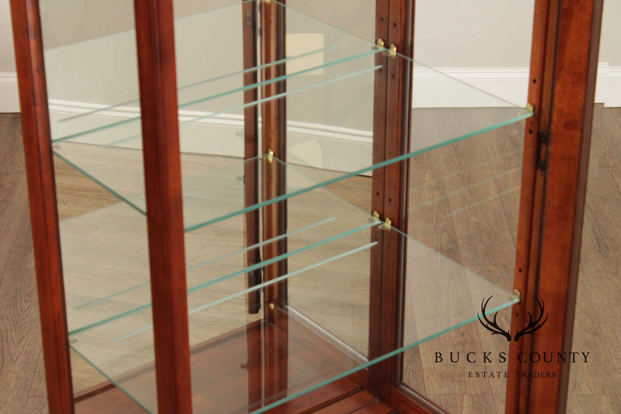 Queen Anne Style Cherry Display Cabinet