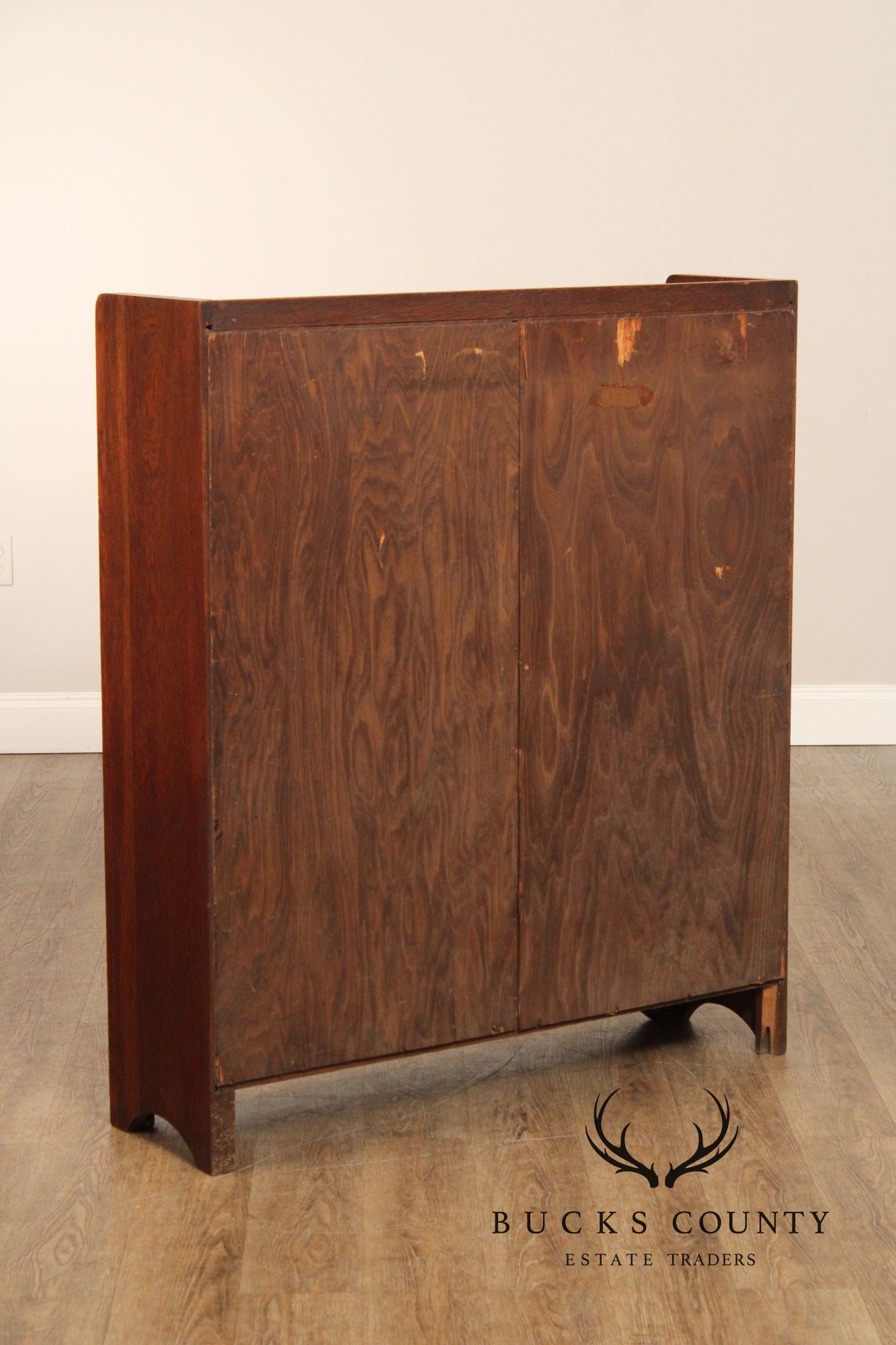 Antique Mission Oak Two-Door Bookcase