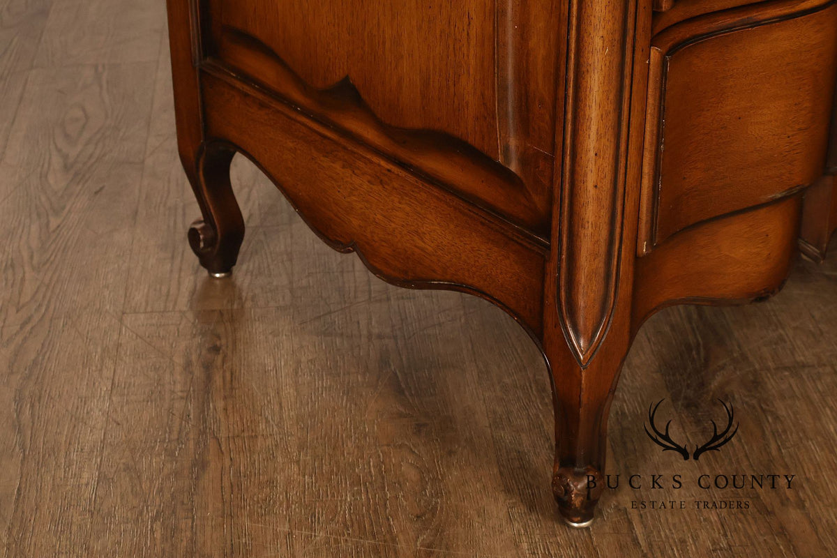 Vintage French Provincial Louis XV Style Highboy Chest Of Drawers