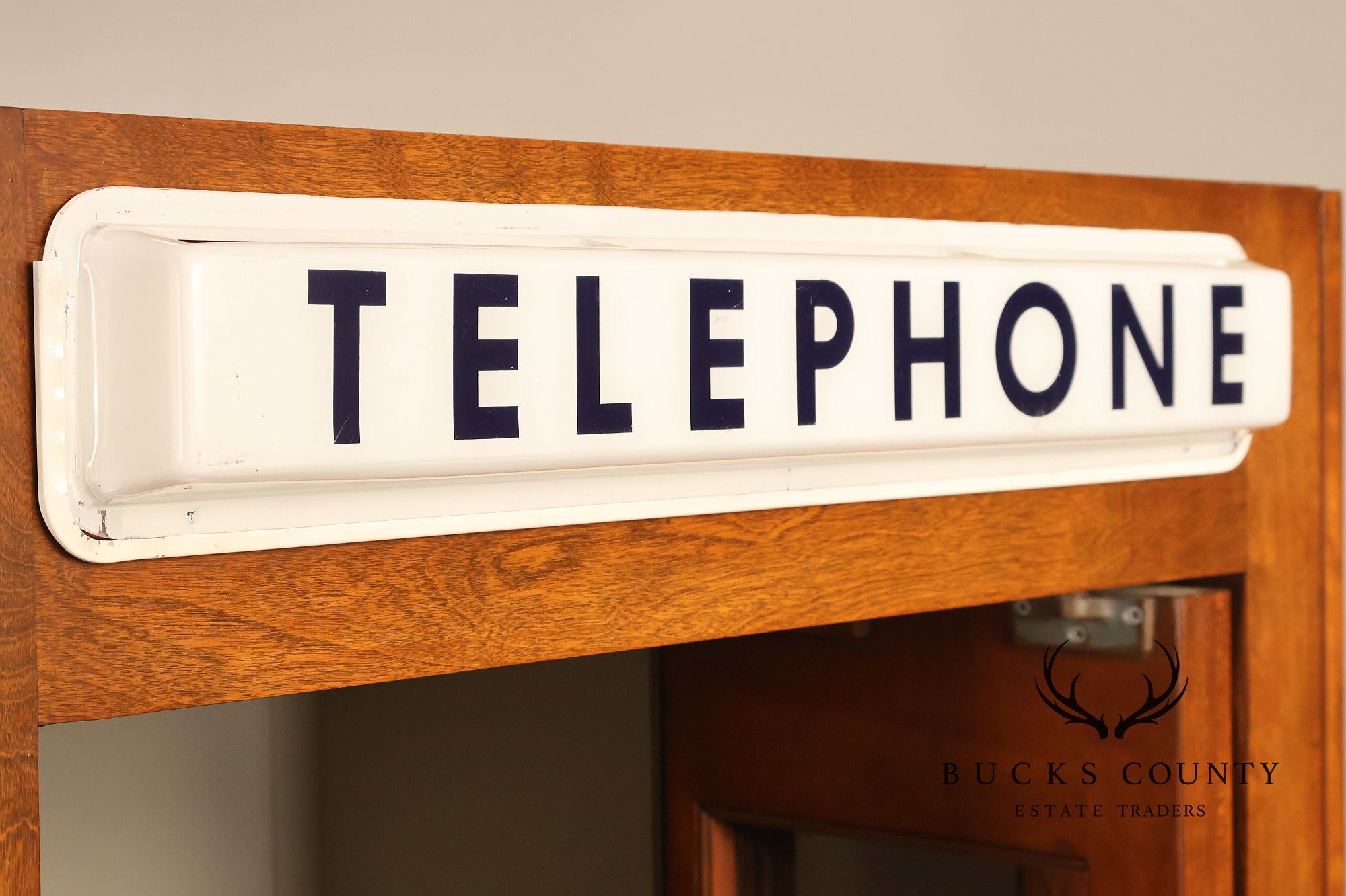 Pacific Bell Wooden Telephone Booth With Coin Operated Payphone