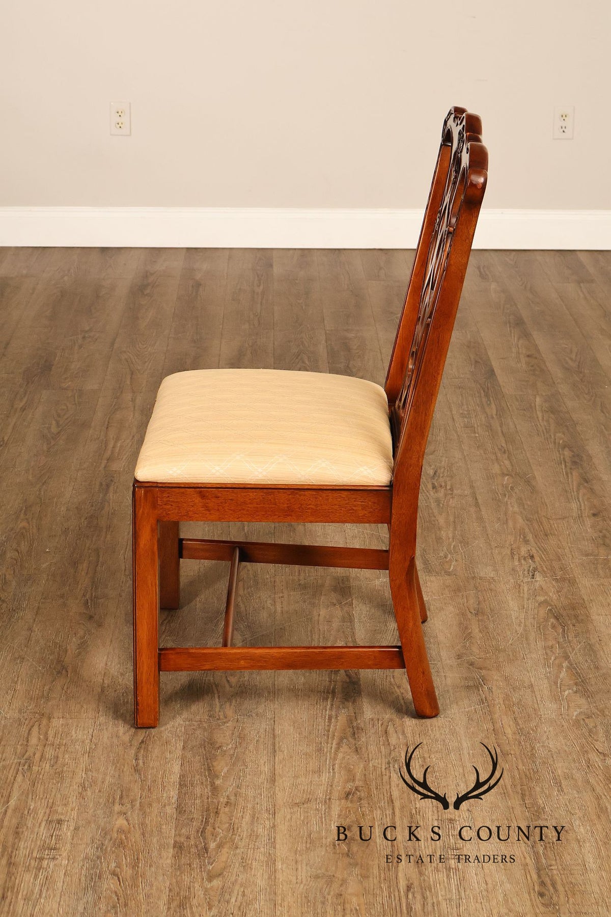 EJ Victor Set Of Six Chippendale Style Mahogany Dining Chairs