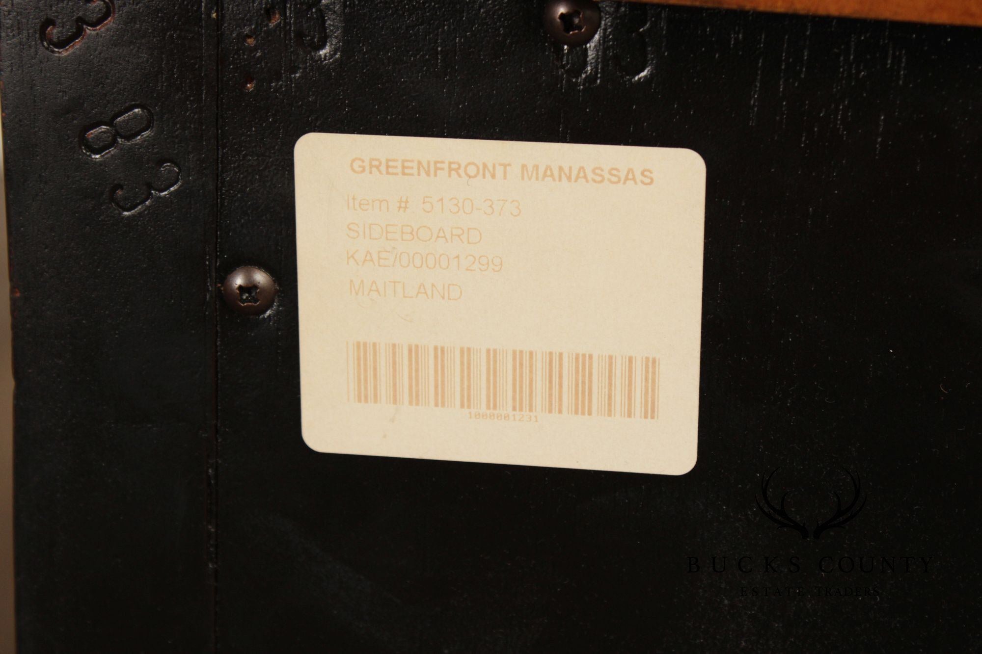 MAITLAND SMITH CHINOISERIE DECORATED DEMILUNE SIDEBOARD