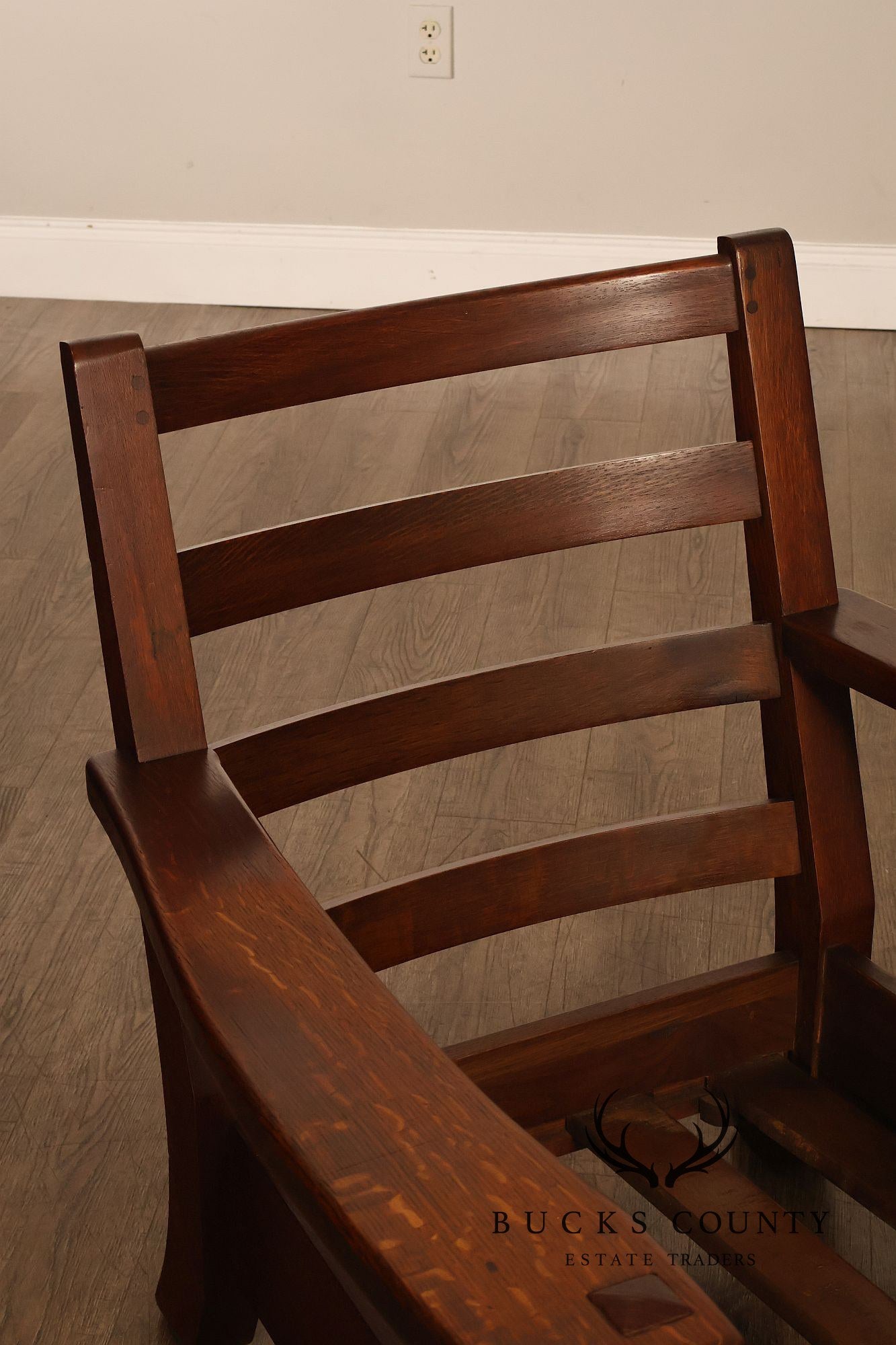 Limbert Arts & Crafts Antique Mission Oak Lounge Chair And Rocking Chair